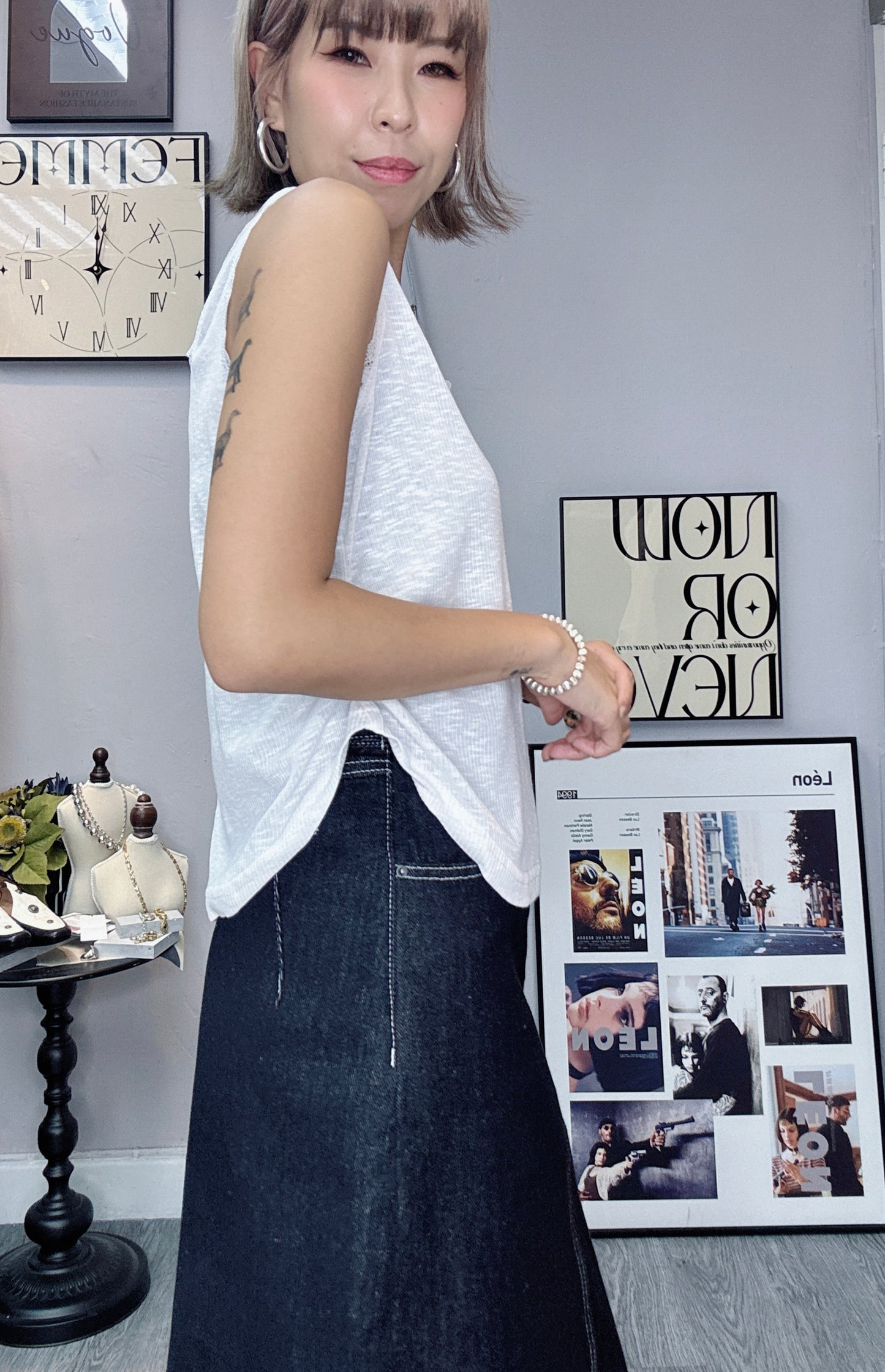 Cross back tank top
