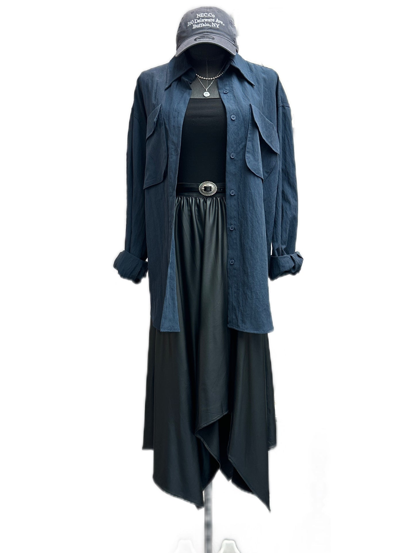 (-30% off)Big pocket plain shirt