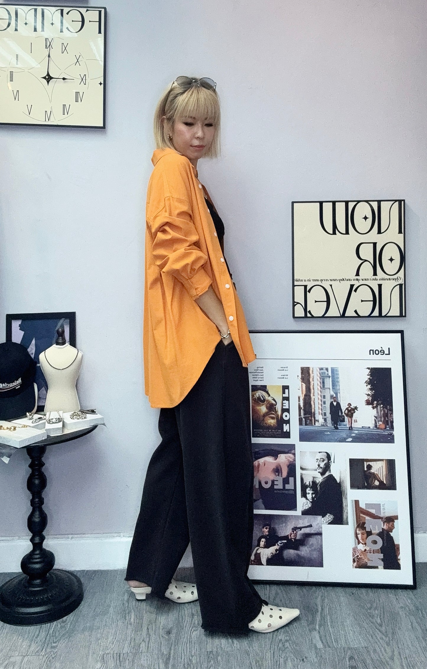 Oversize plain shirt