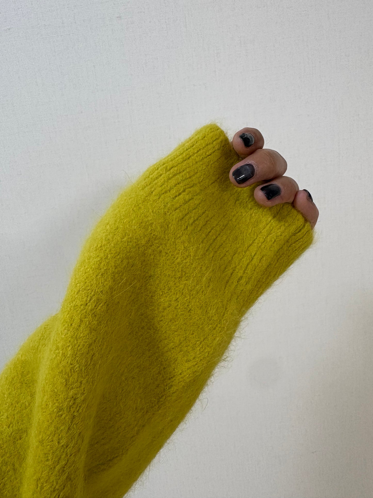 Polo v neck wool top #00145