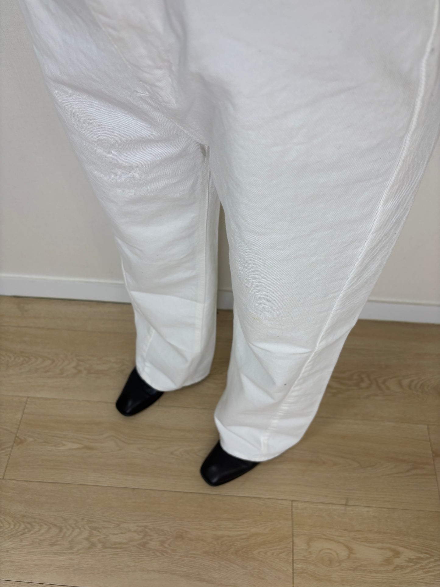 Front side line straight jeans #00152