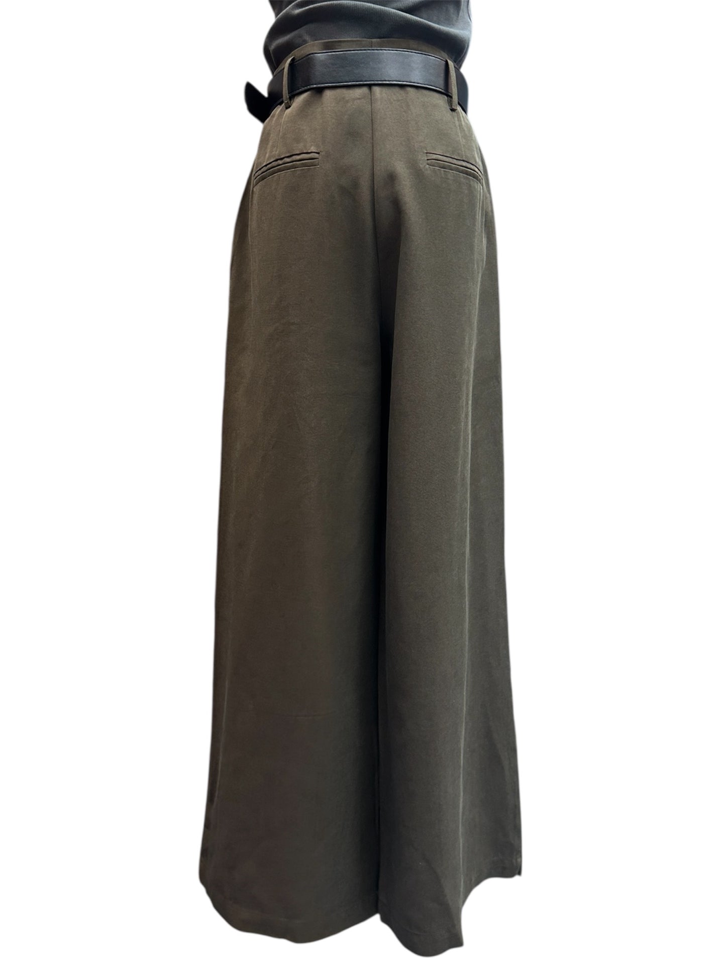 High waist Belt pants