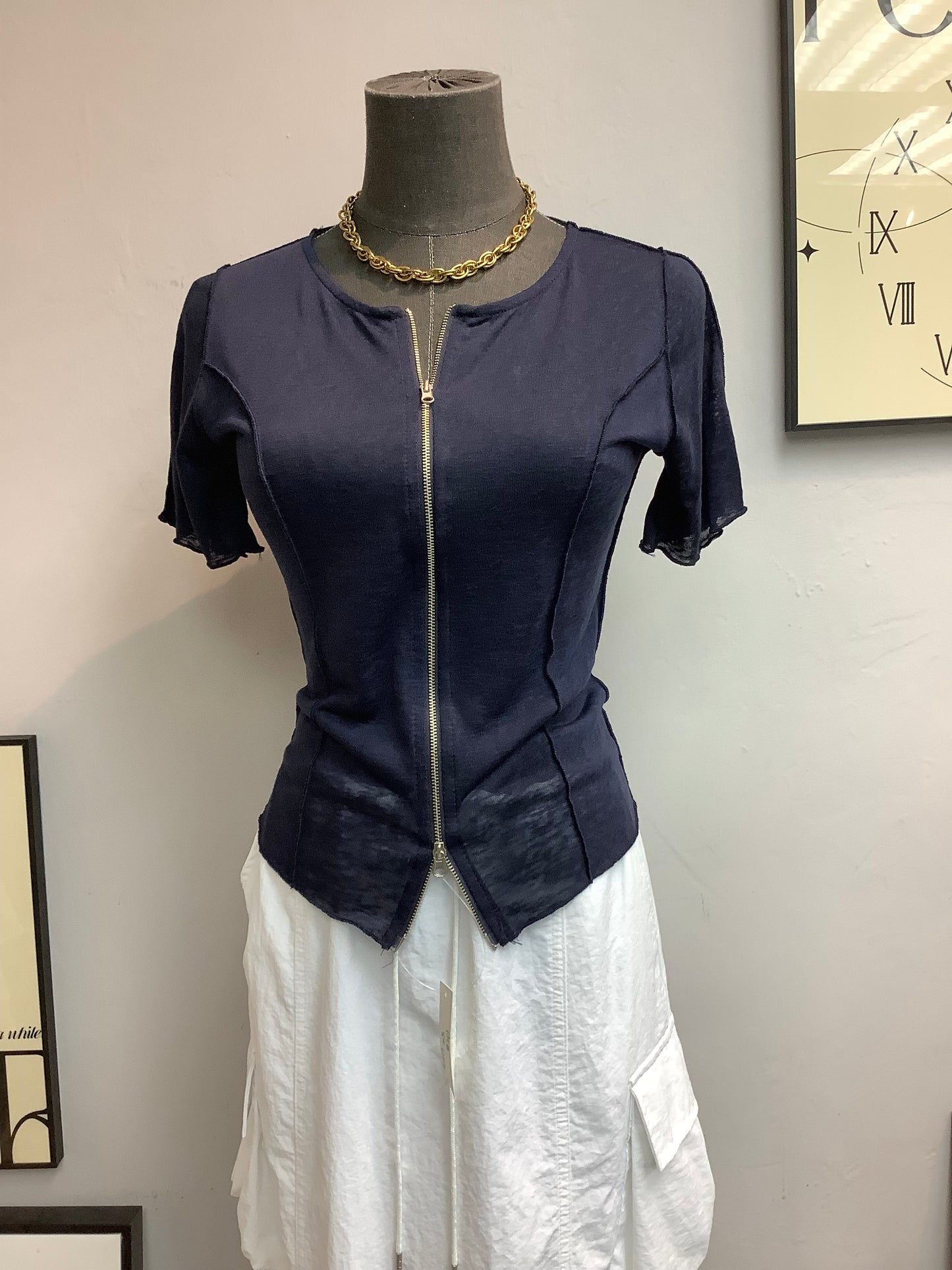 (-20% off) cotton zip top