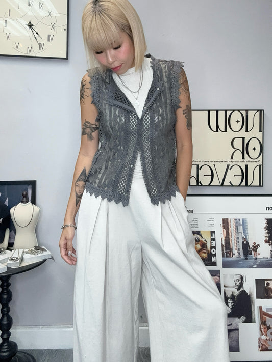 Lace vest jacket