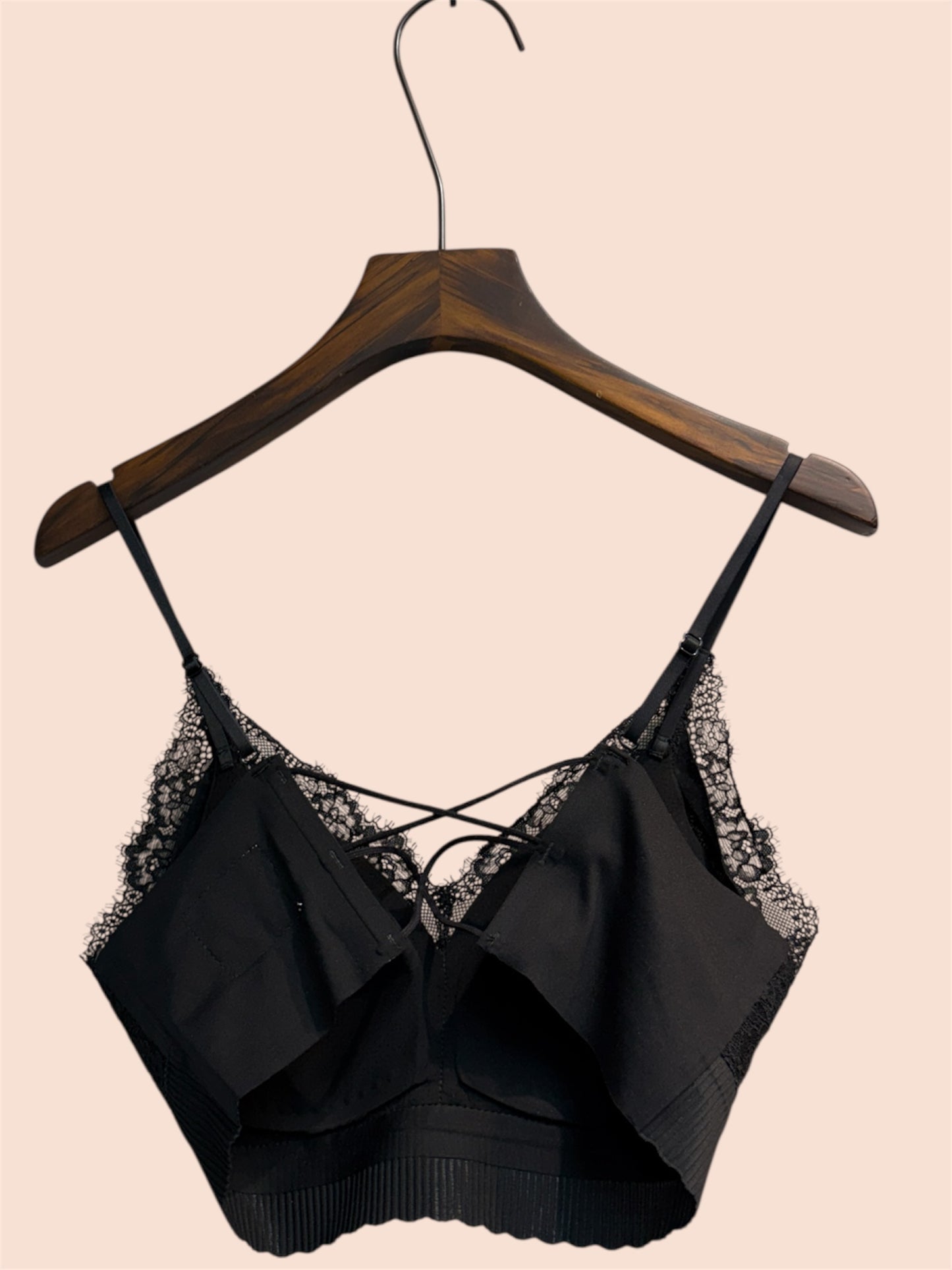 Lace trim half bra top #00322