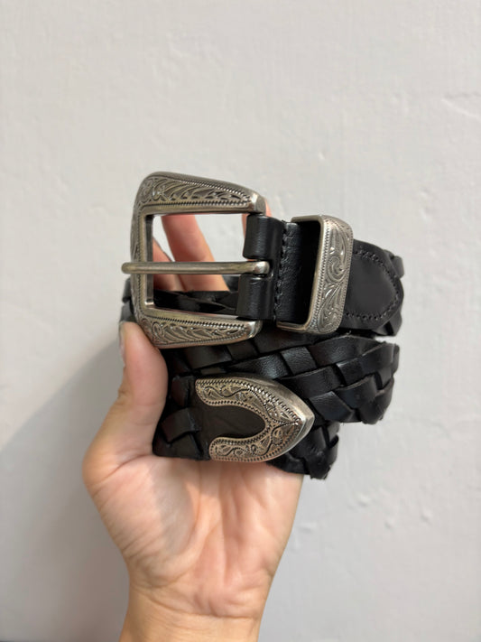 embossed buckle belt