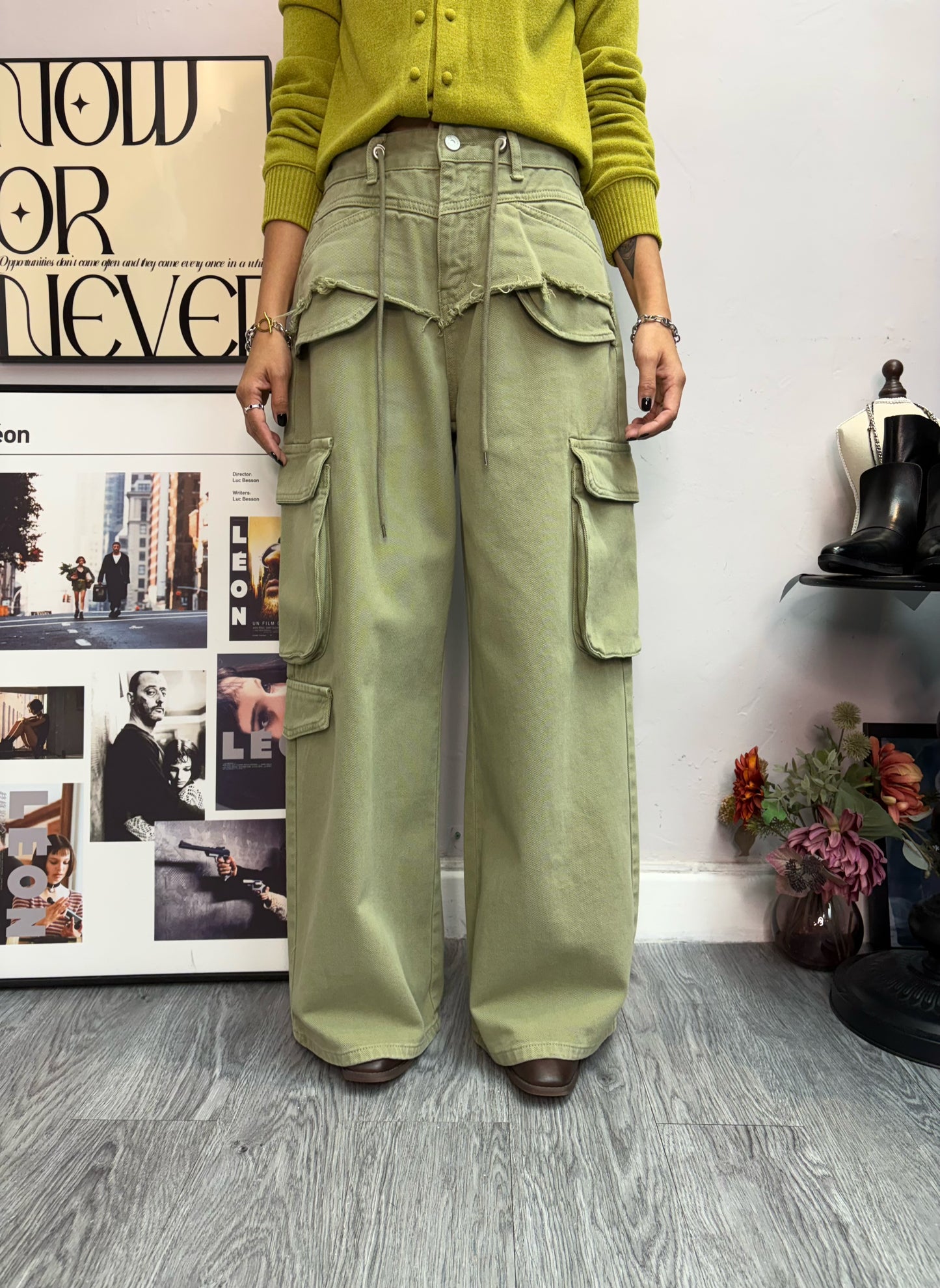 Drawstring cargo pants