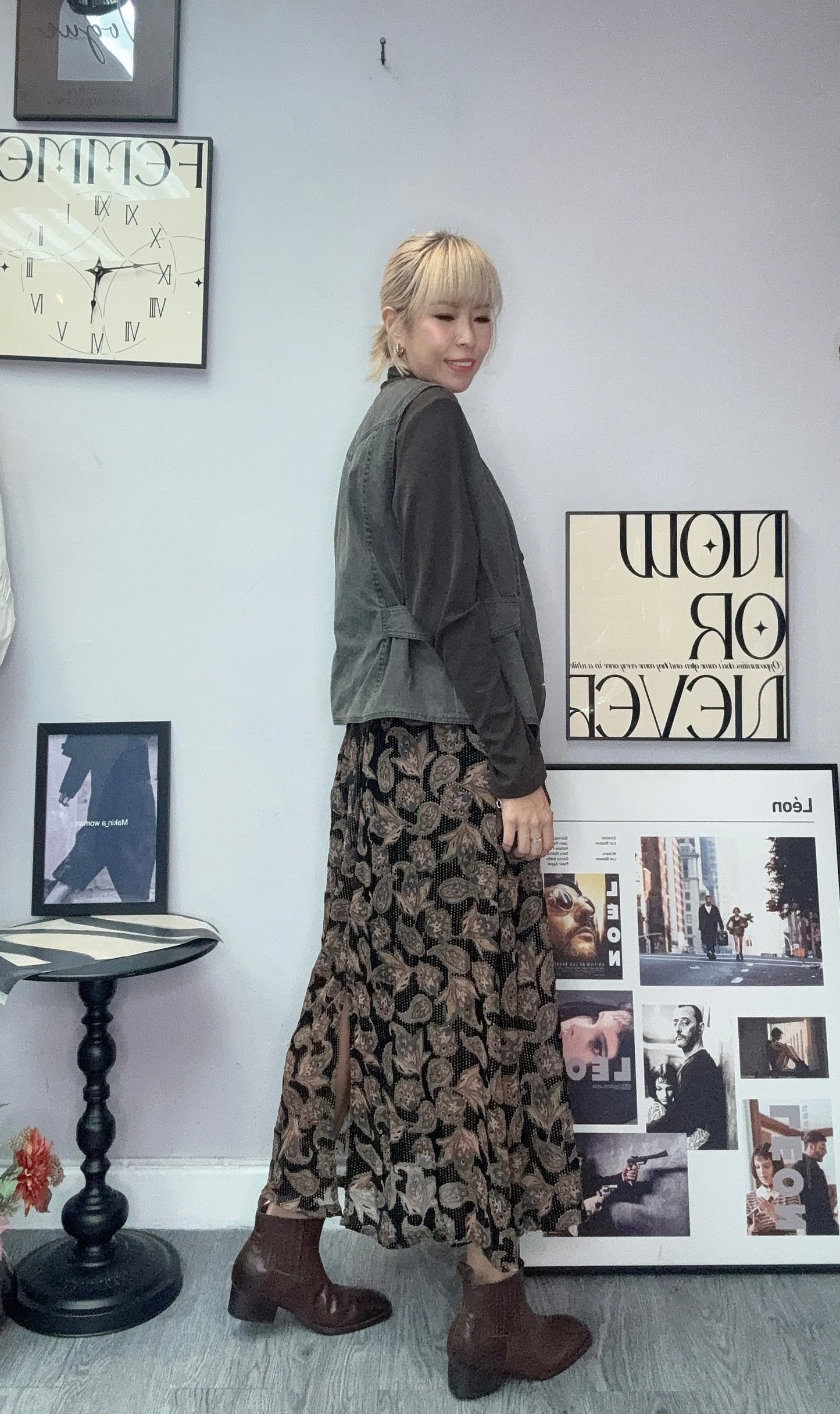 Side belt  vest jacket