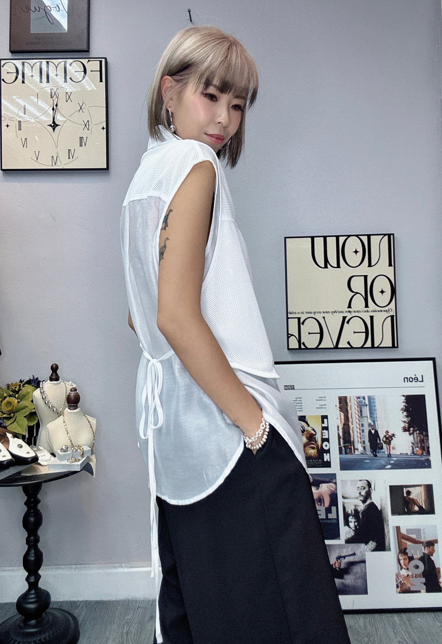 Net vest blouses