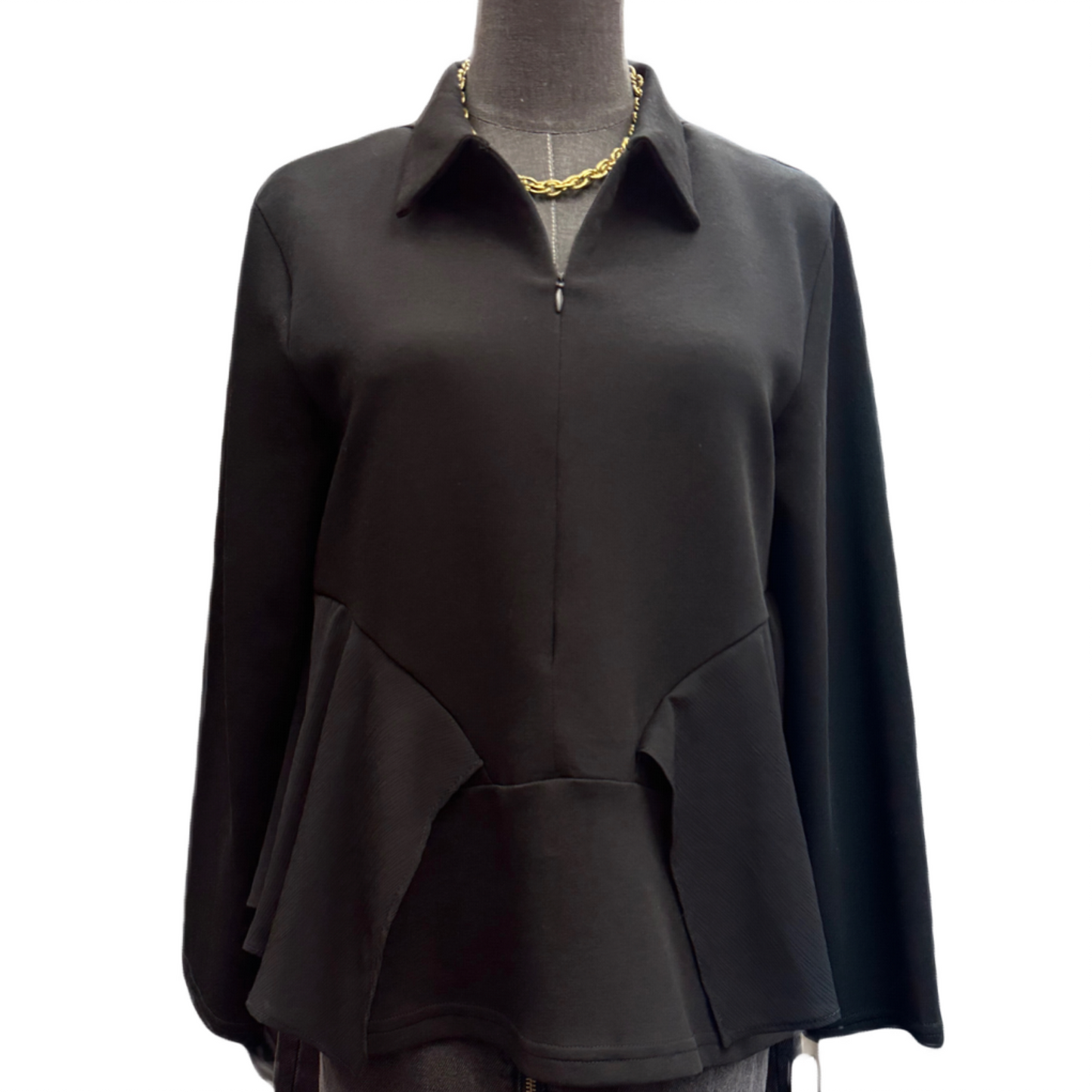 Two tone long sleeves top