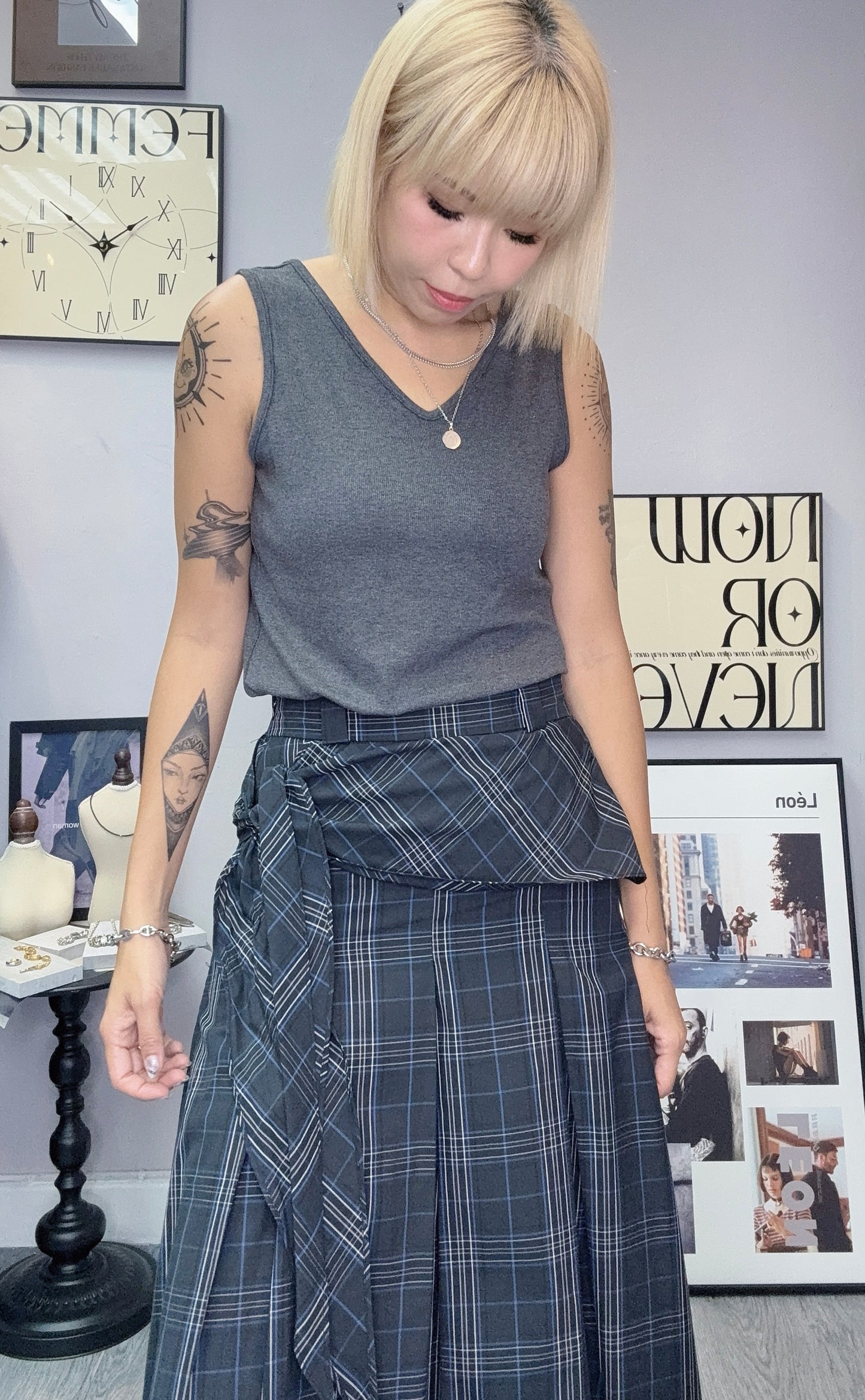 Grid skirt