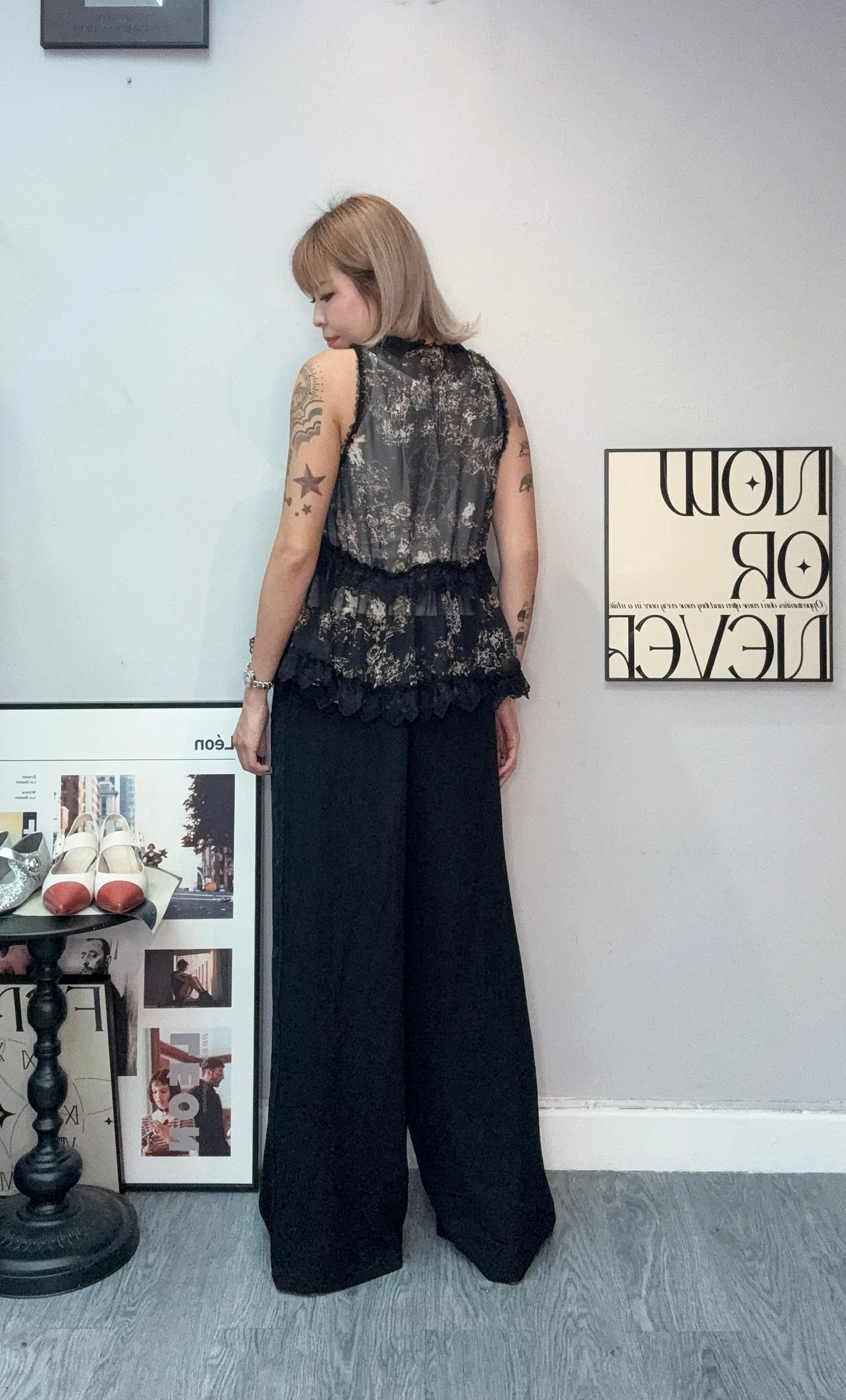 Paisley chiffon tank blouse #00767