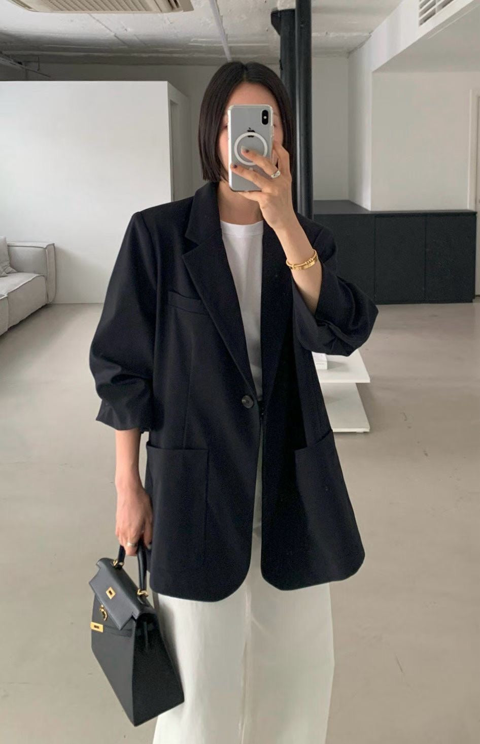 Middle sleeves blazer