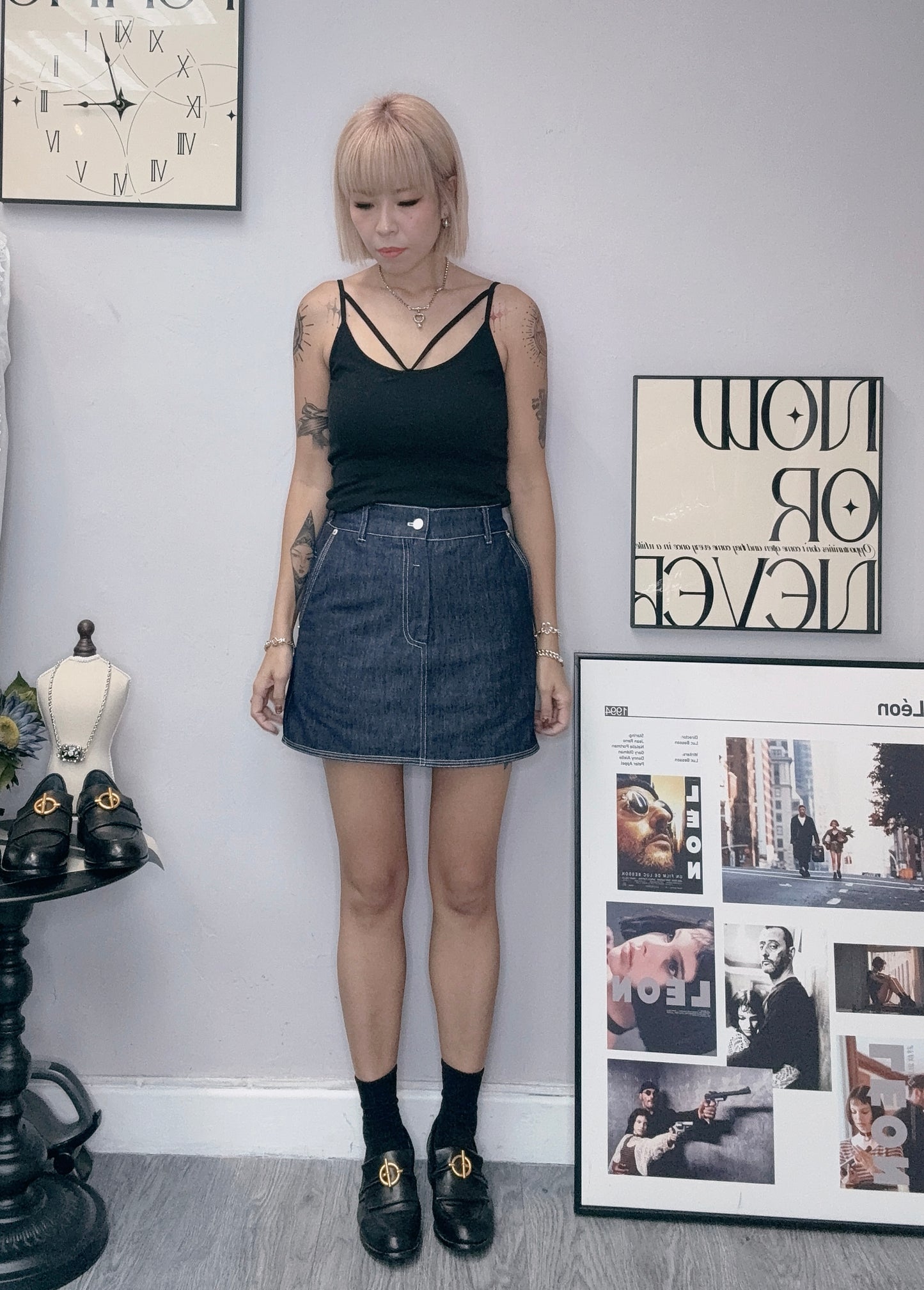 (-20%off)lighted denim skort