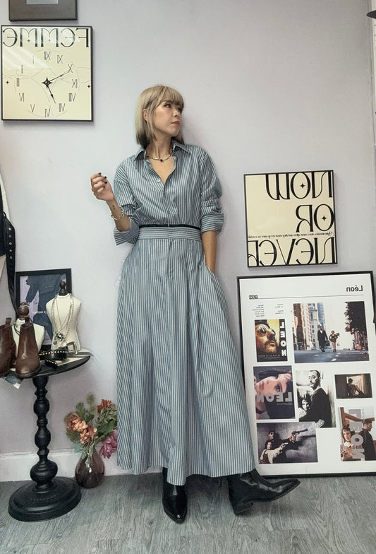 Striped shirt dress
