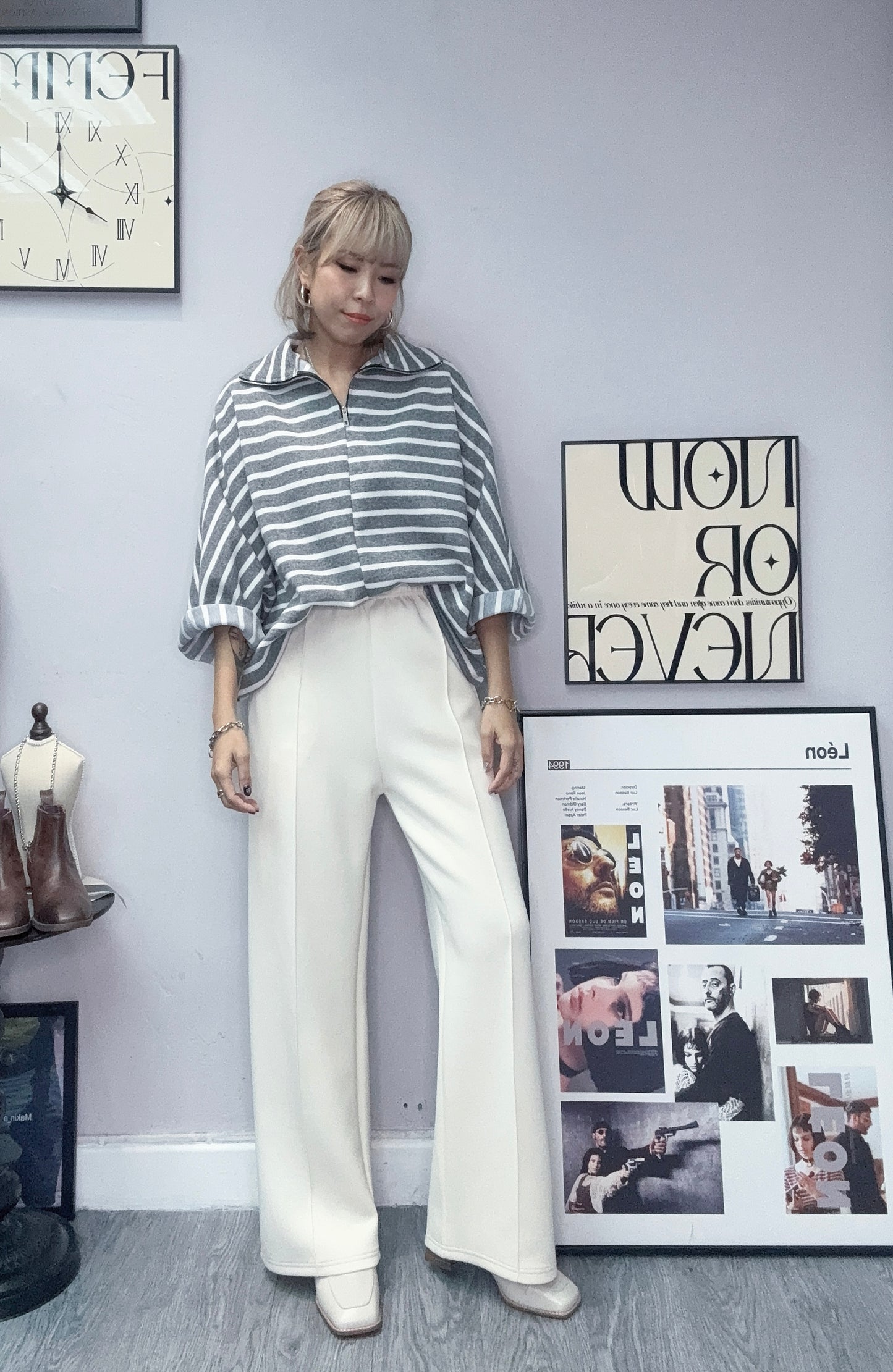 Batwing stripe top #00089