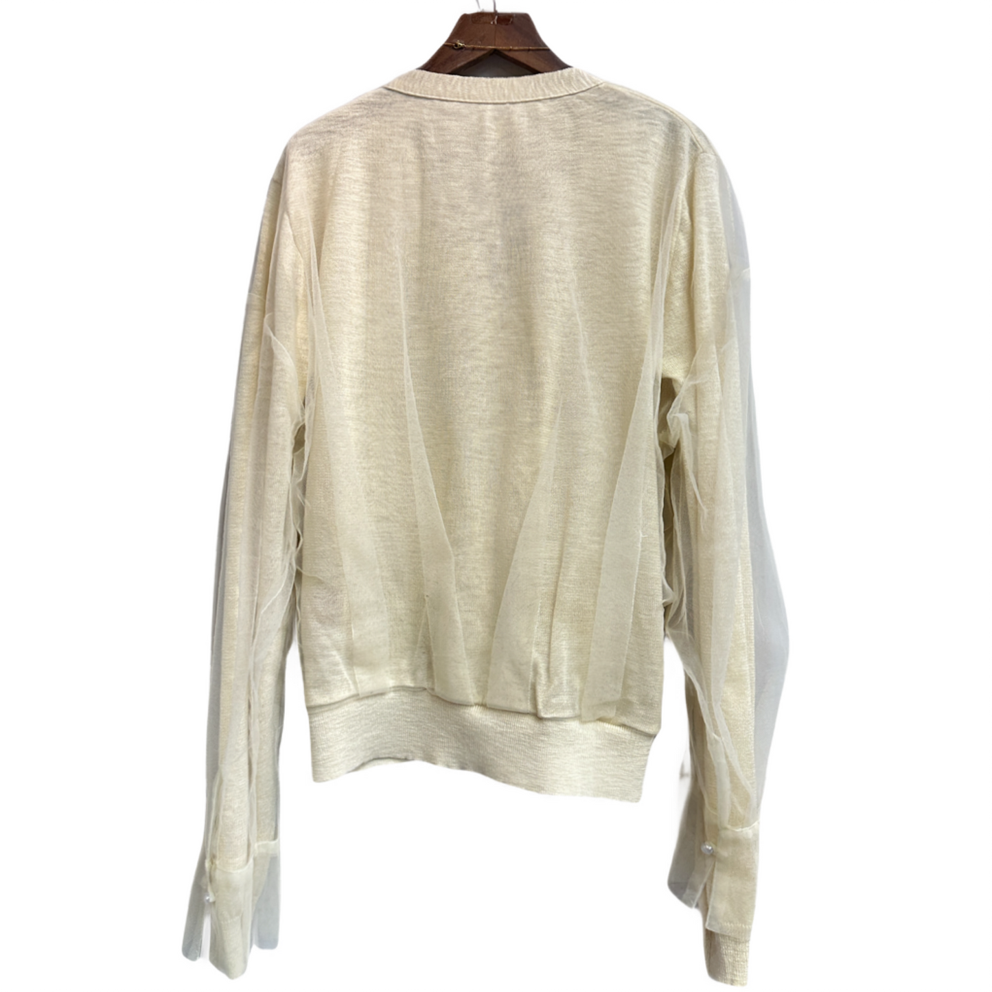 Organza knit cardigan