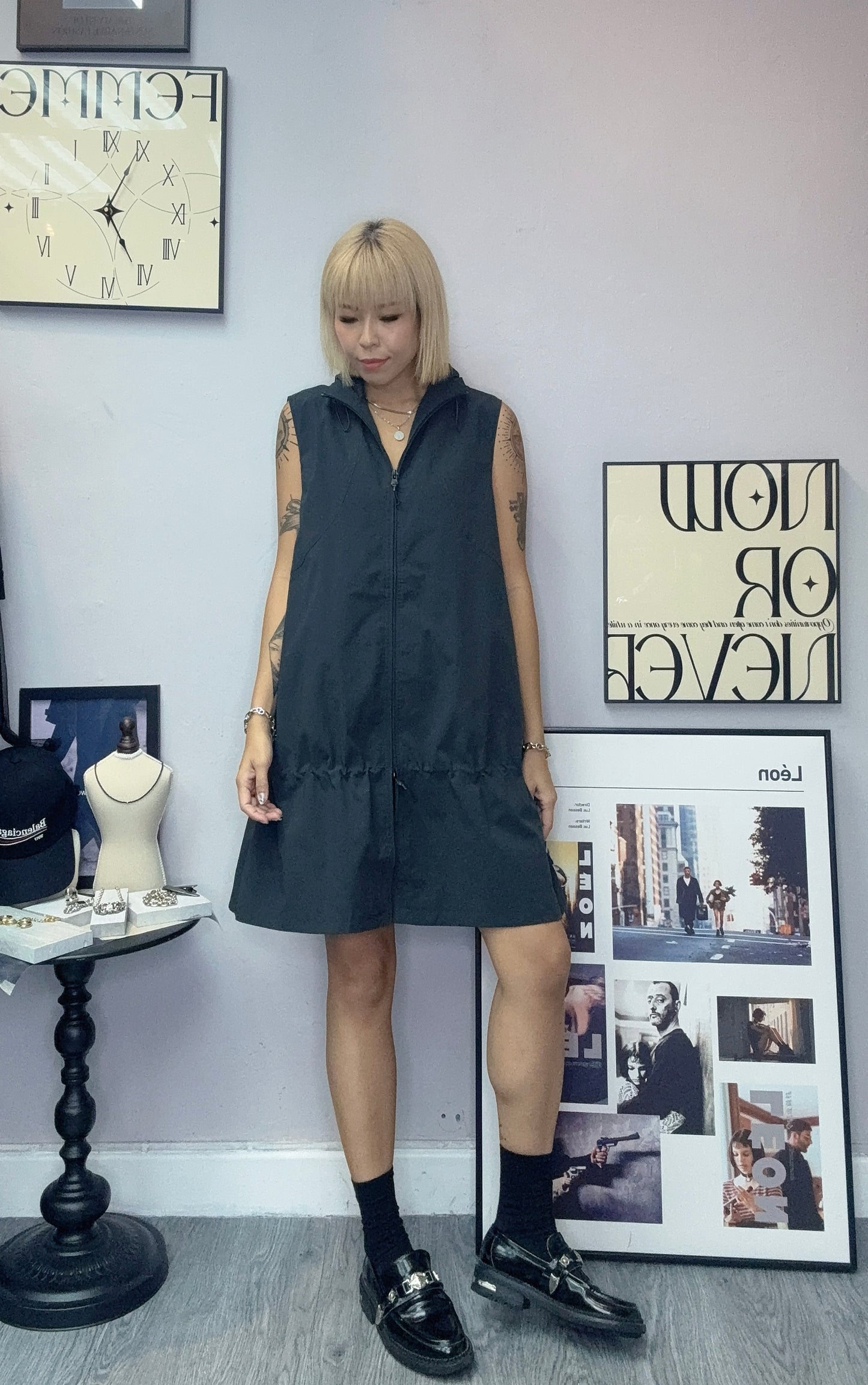 Zip vest one piece