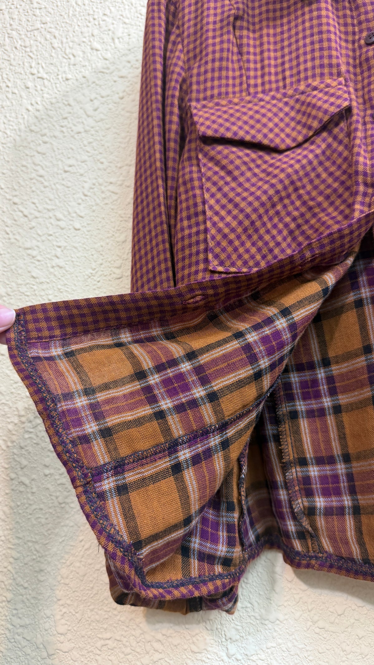 Mini checkered slim shirt #00996