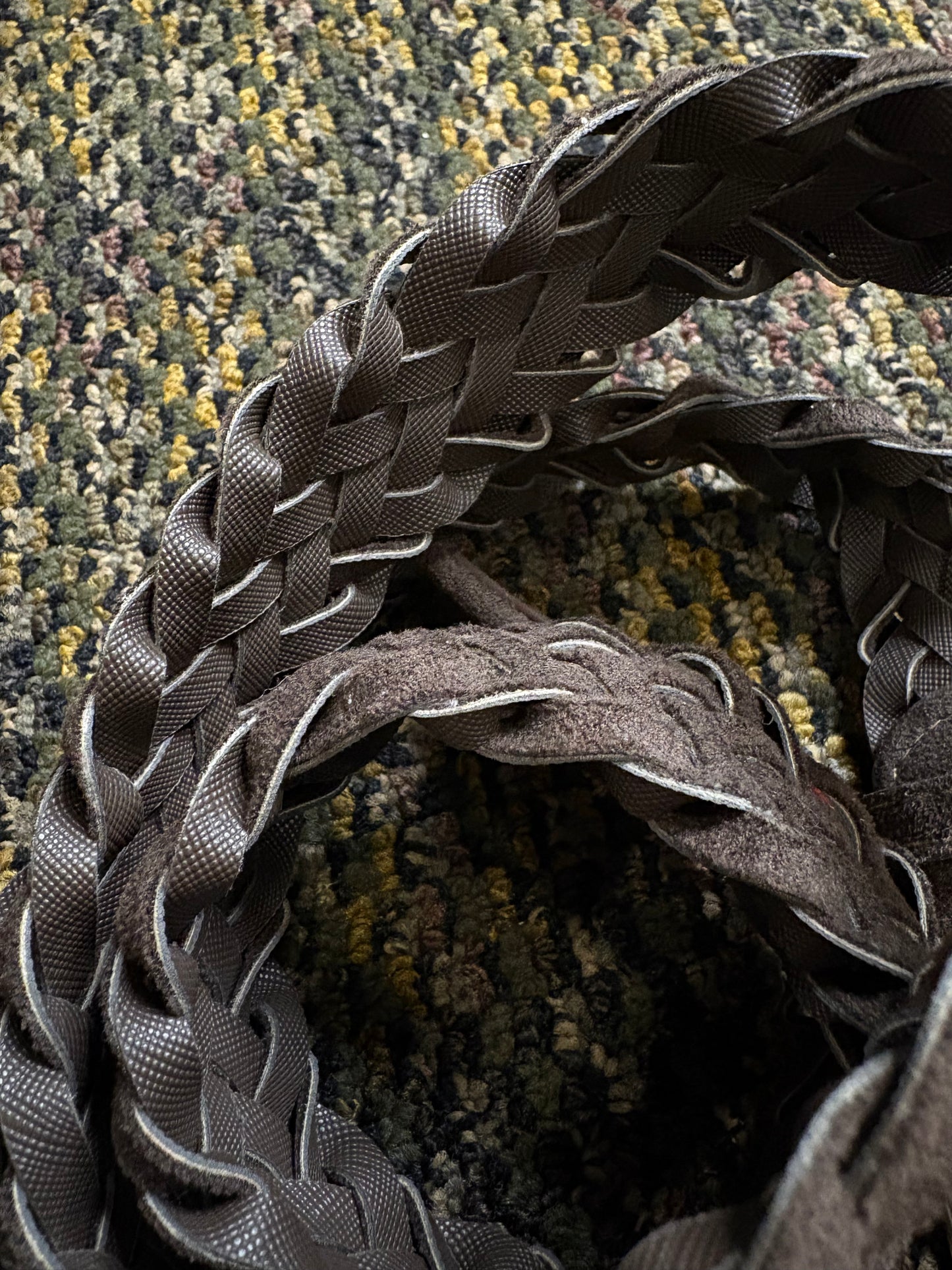 Suede weaved belt