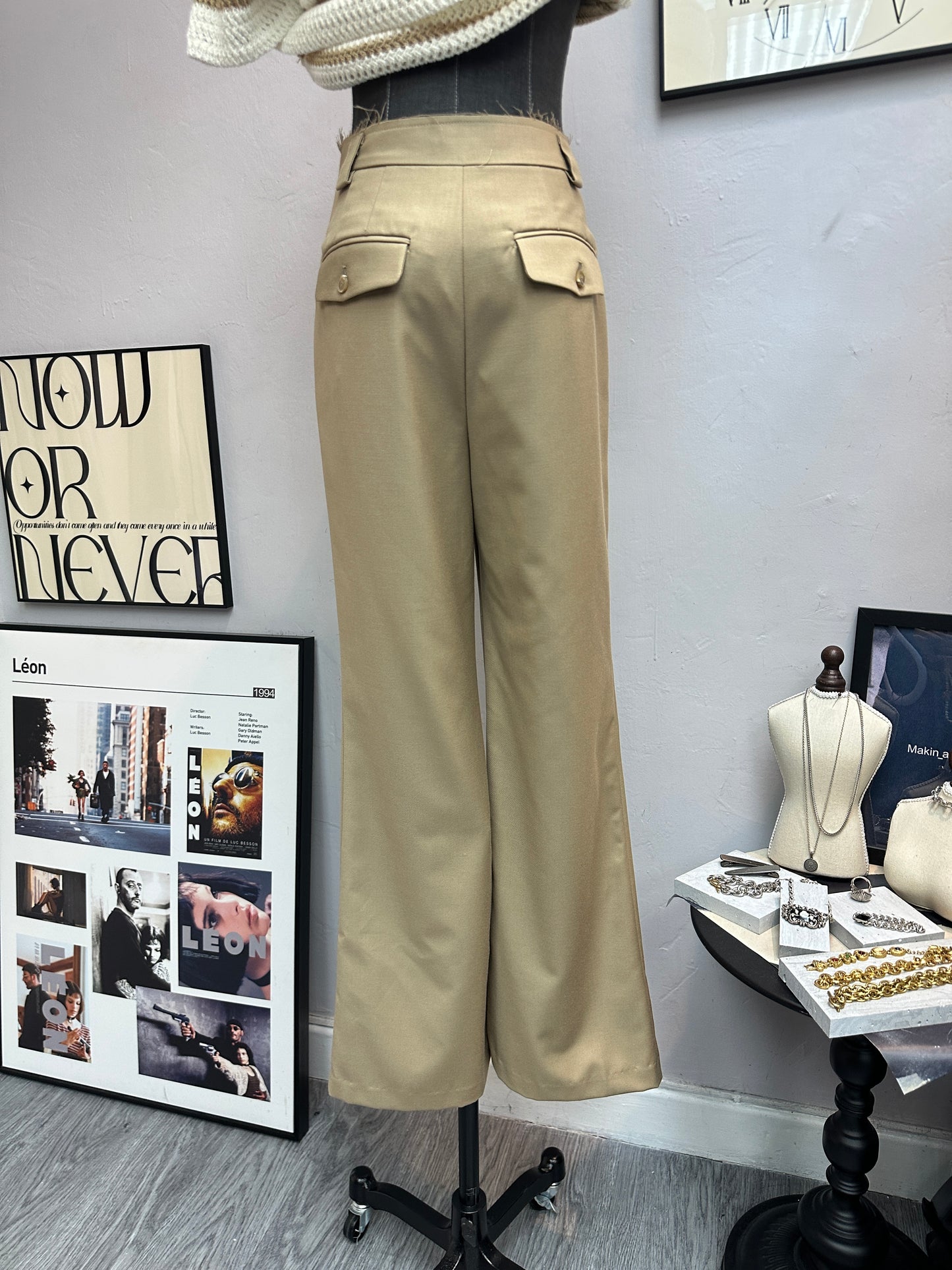 (-30% off)slim cut trousers