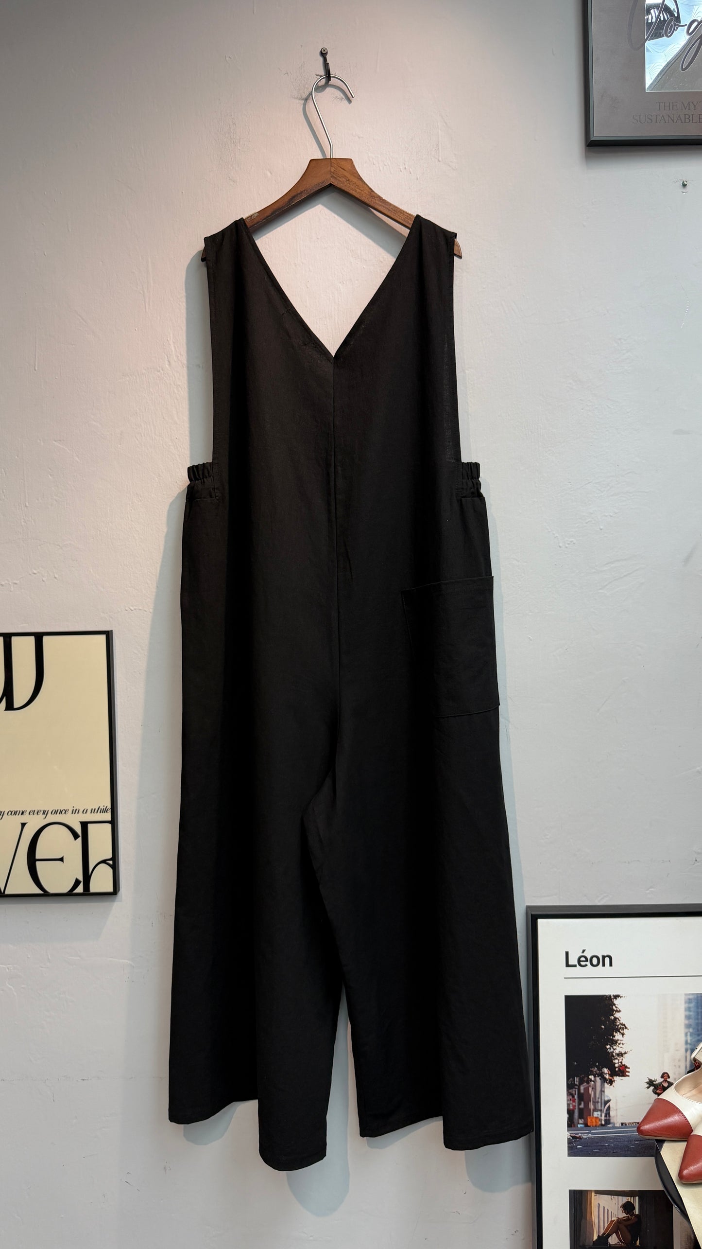 Big v neck tank jumpsuits #00747