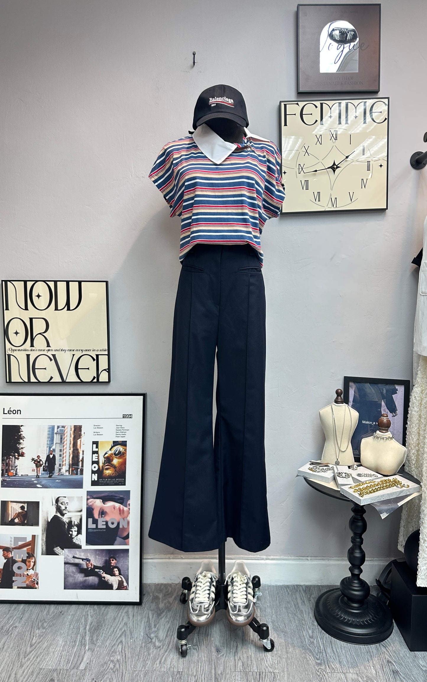 (-30% off)slim cut trousers