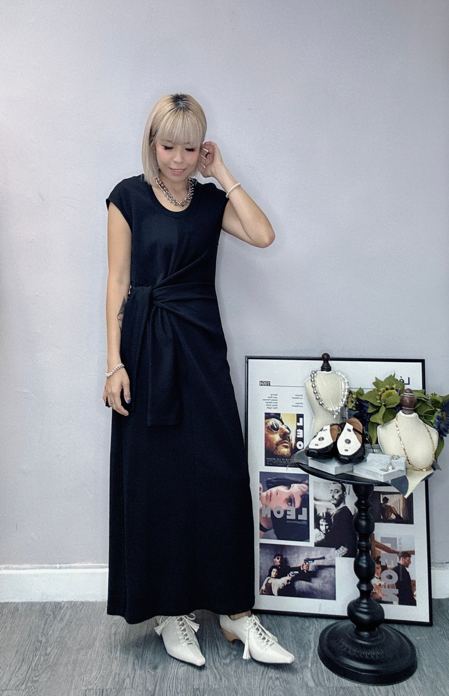 Tie-waist dress