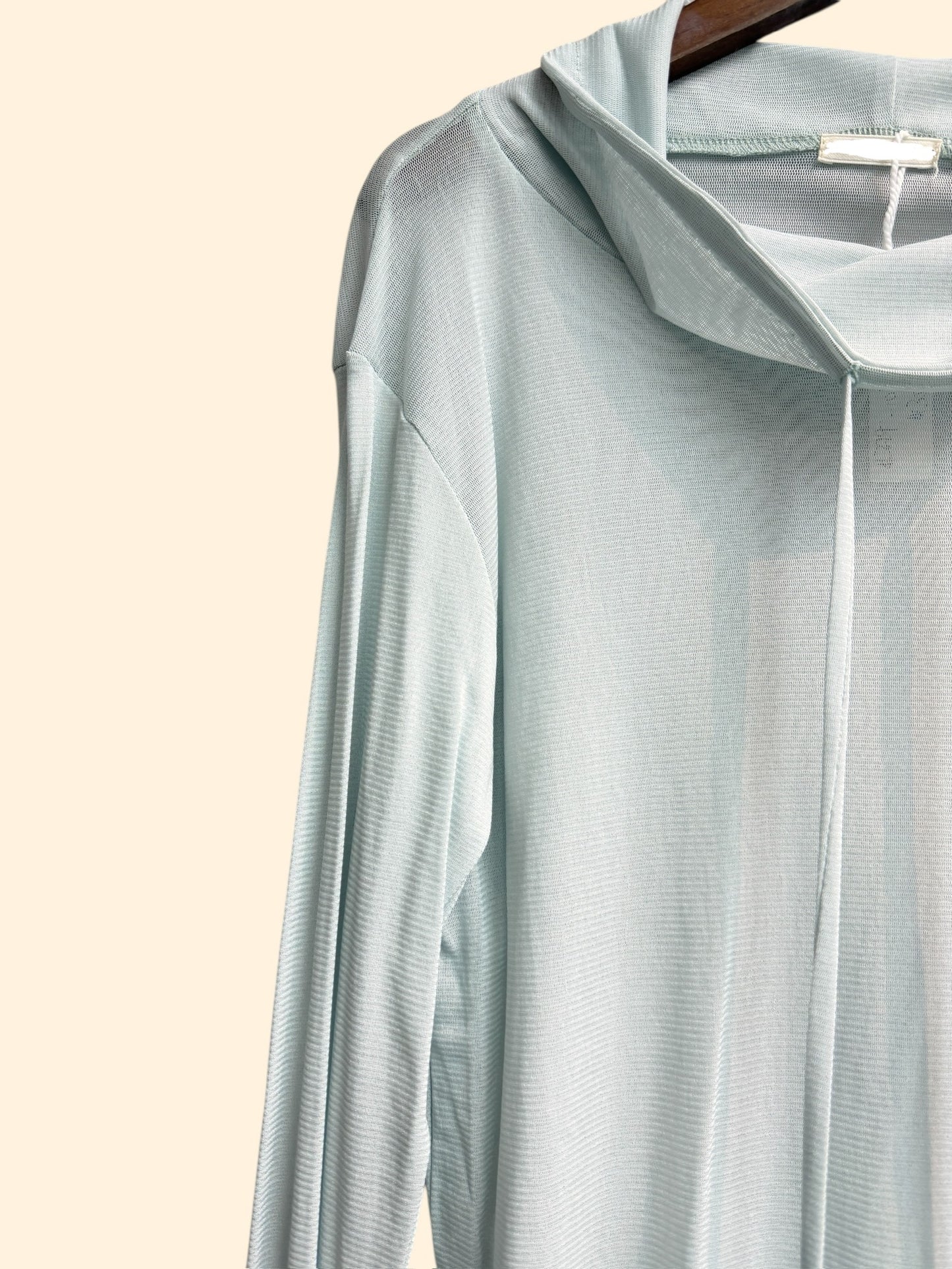 Crew collar see through top