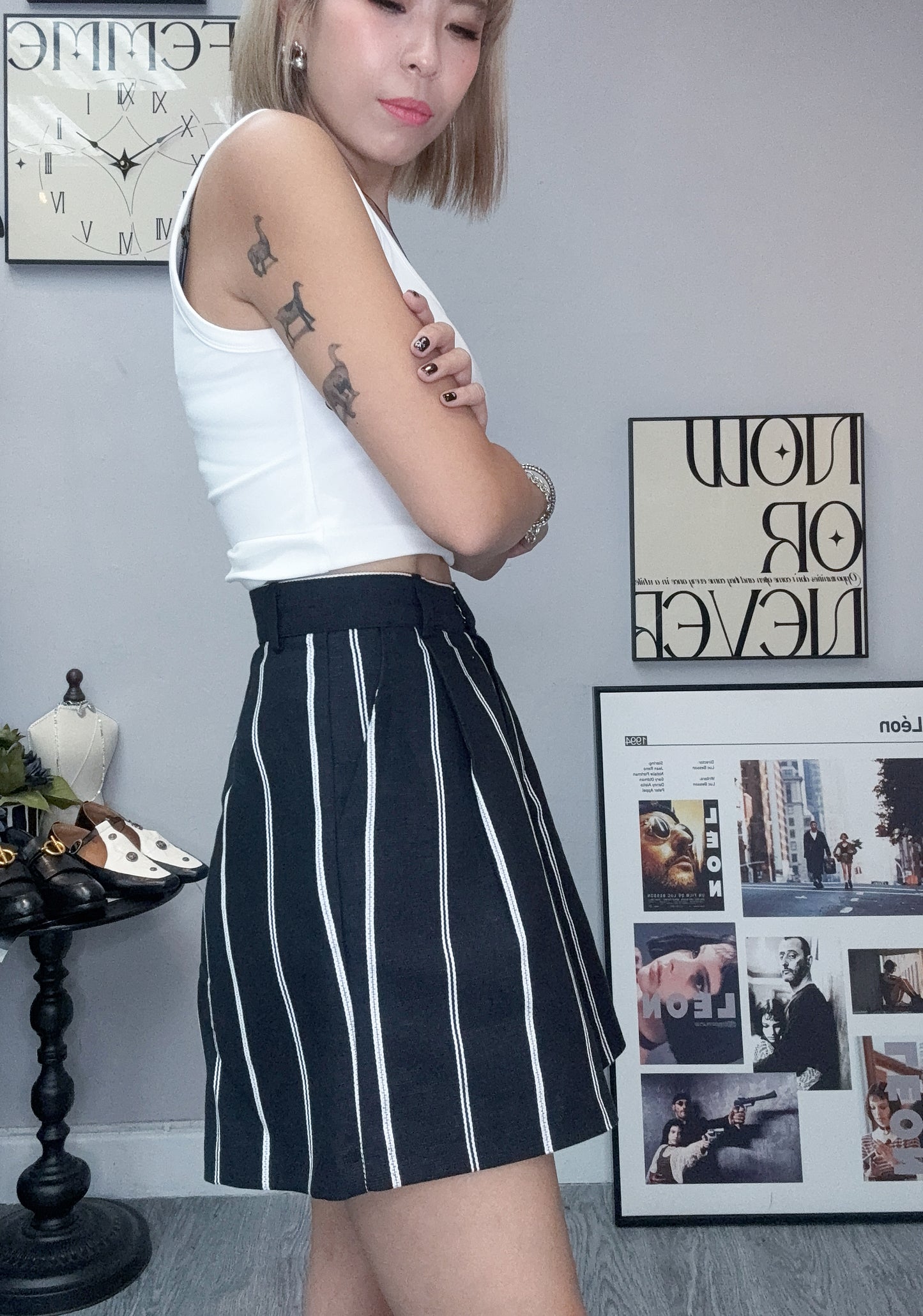 (-30off)Striped short