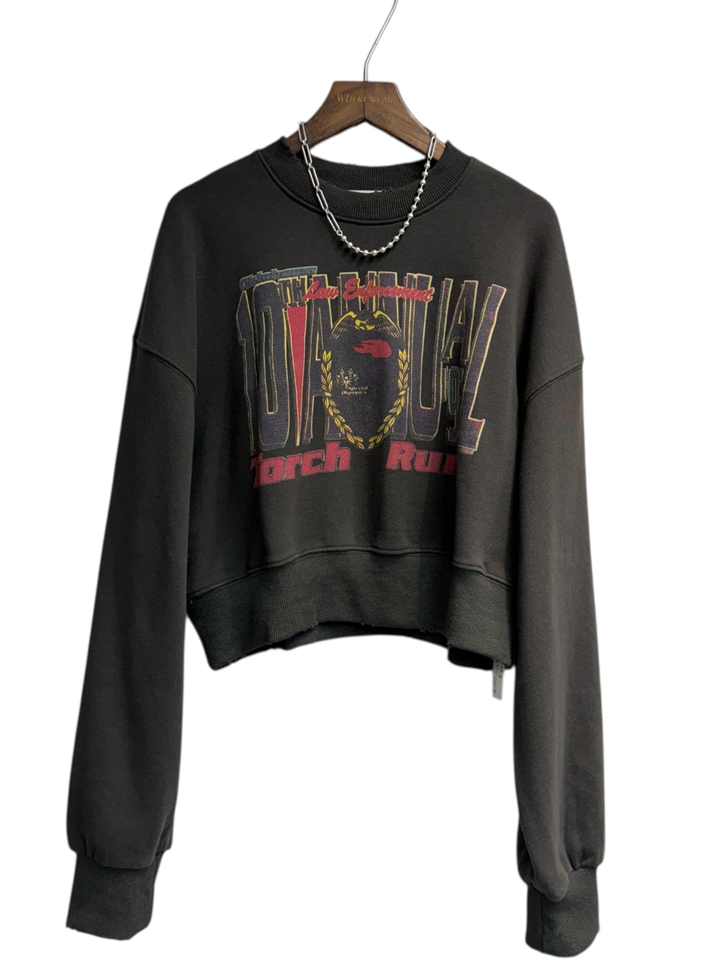 ‘Torch run’ printed sweater