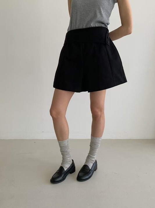 (-20%off)Banding with buttons shorts