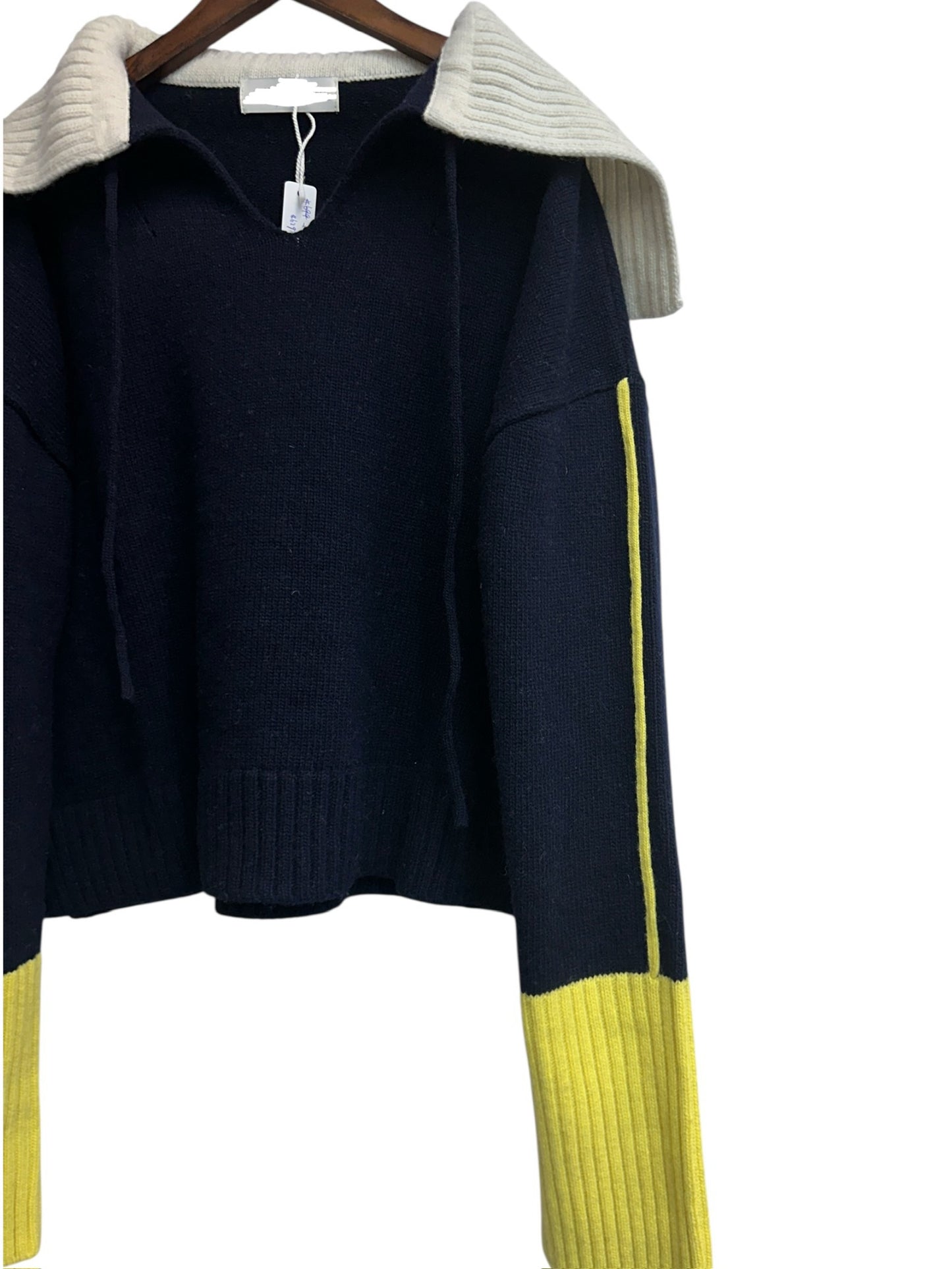 V neck oversize wool top