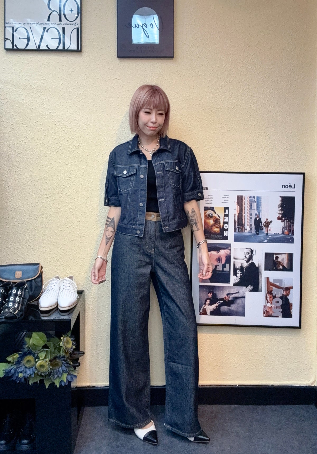Denim short outer #00895