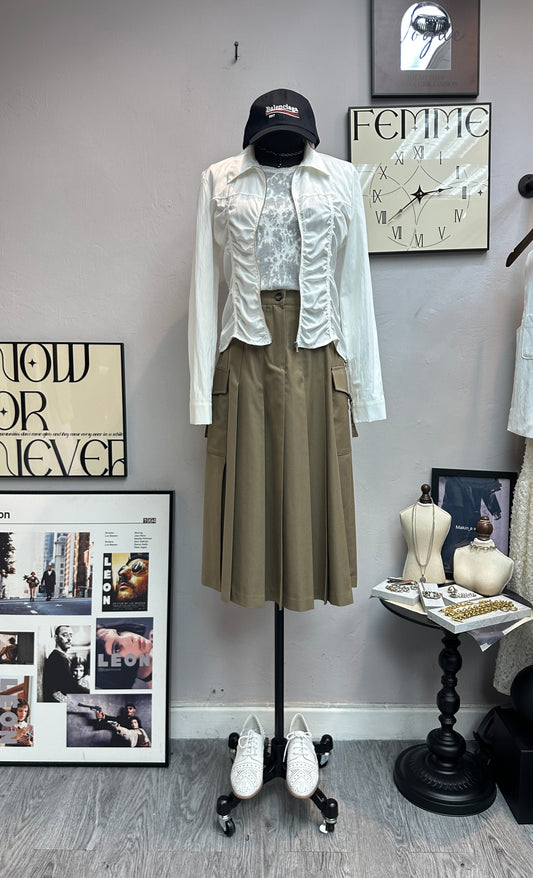 (-30% off)2-pocket pleated skirt