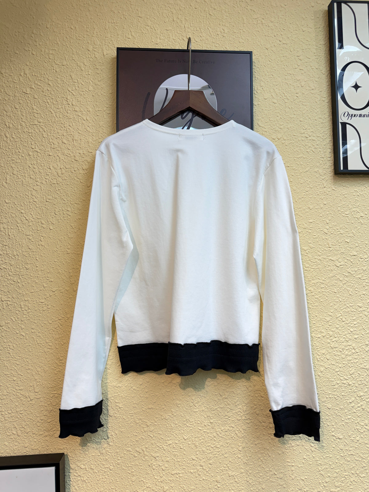 Ruffle hem tee #00868