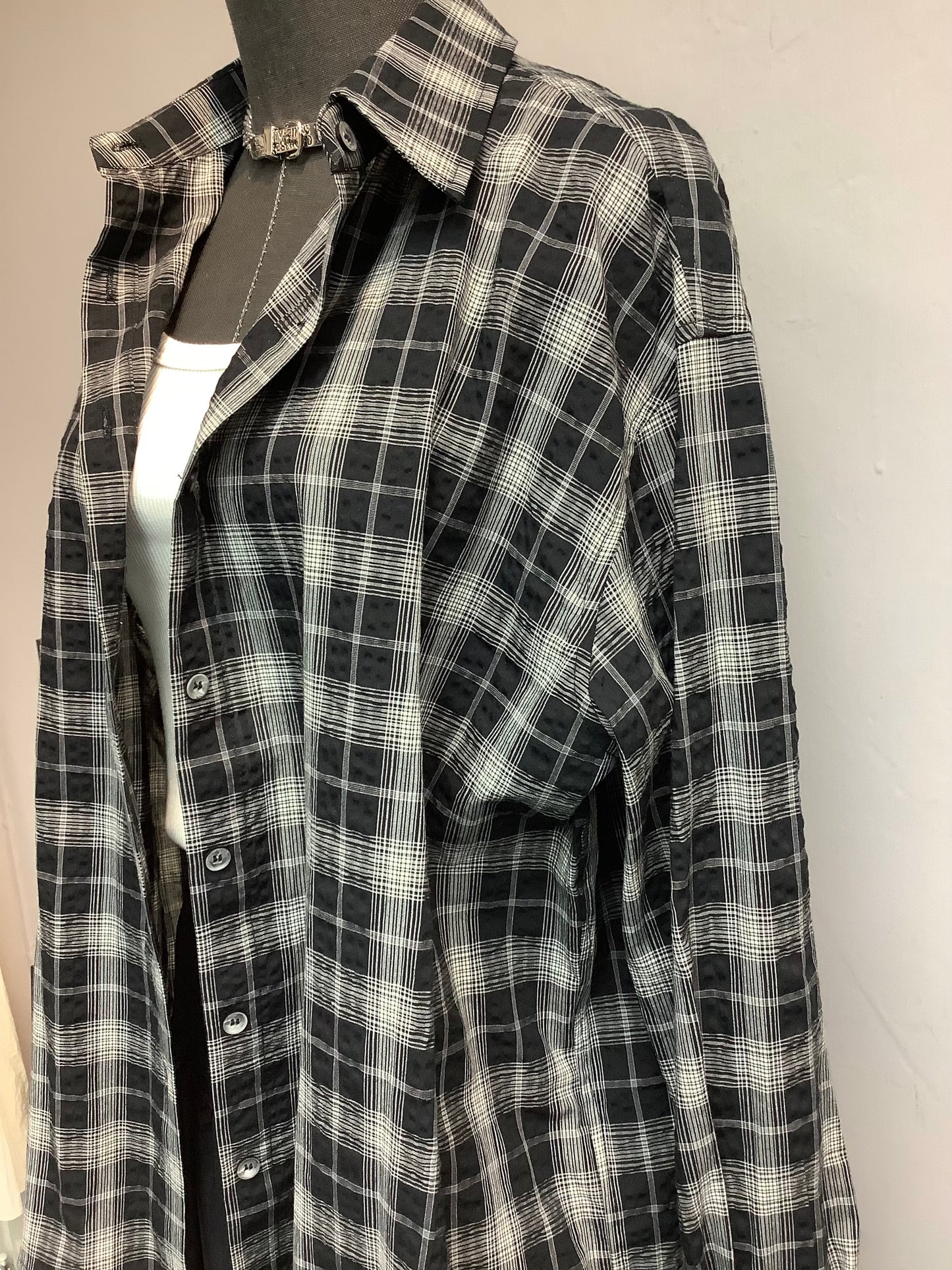 Black and white Grid Shirt