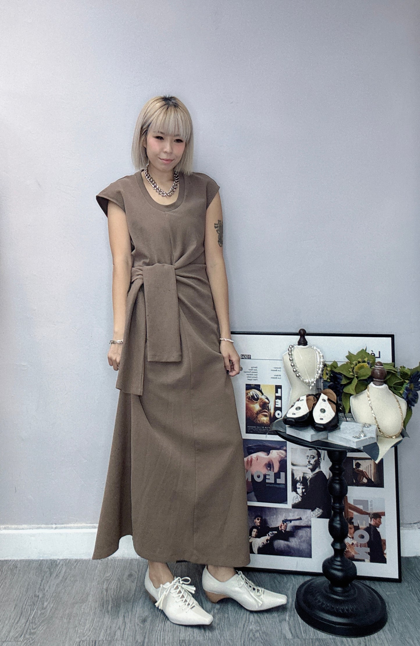 Tie-waist dress