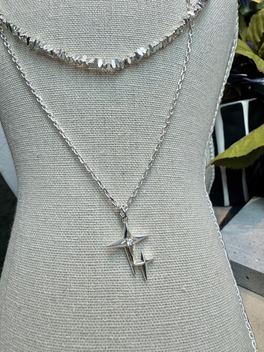 Star silver necklace