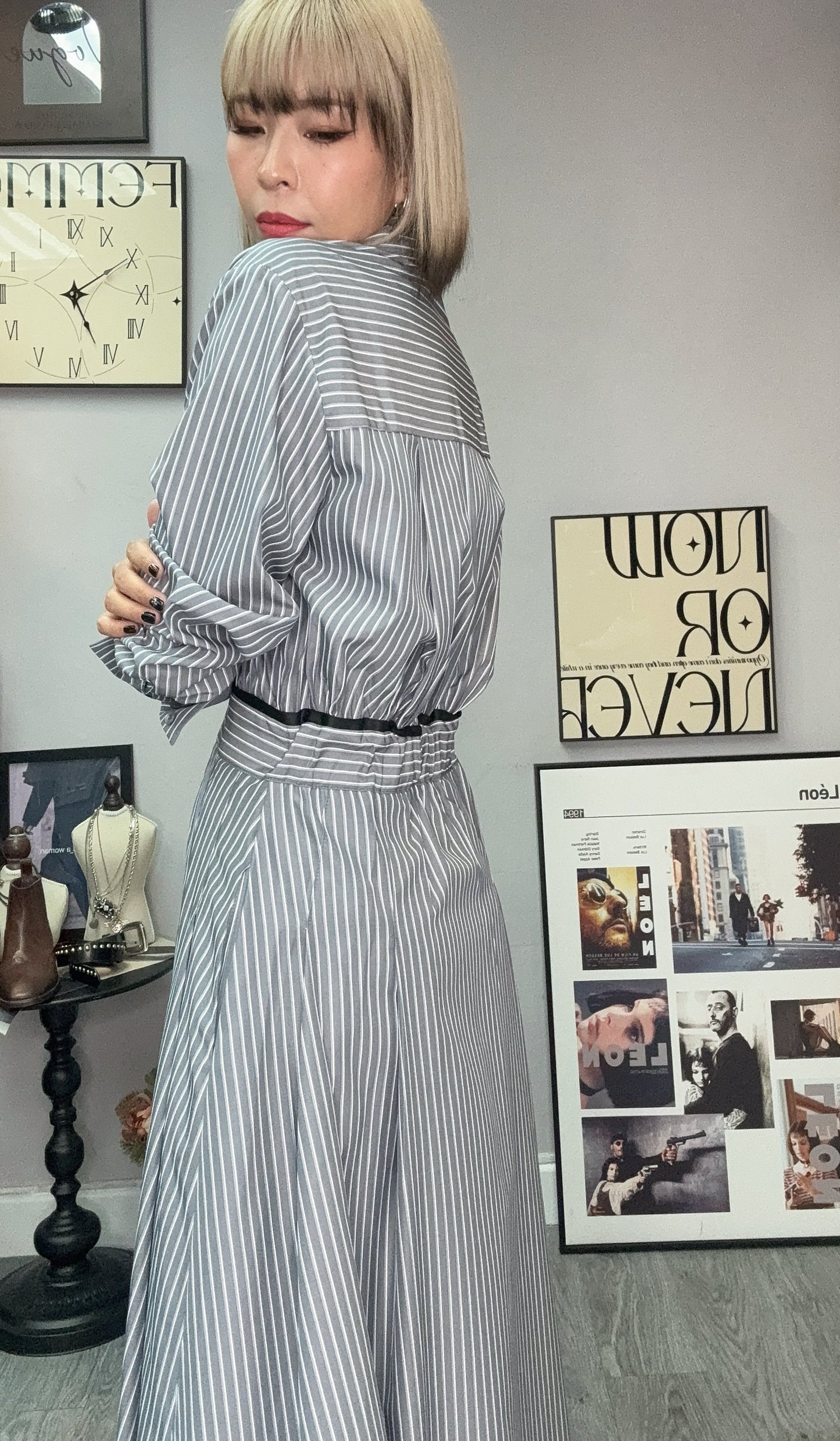 Striped shirt dress