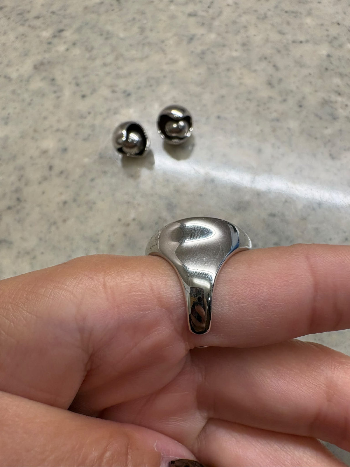 Concentric silver ring #ass011