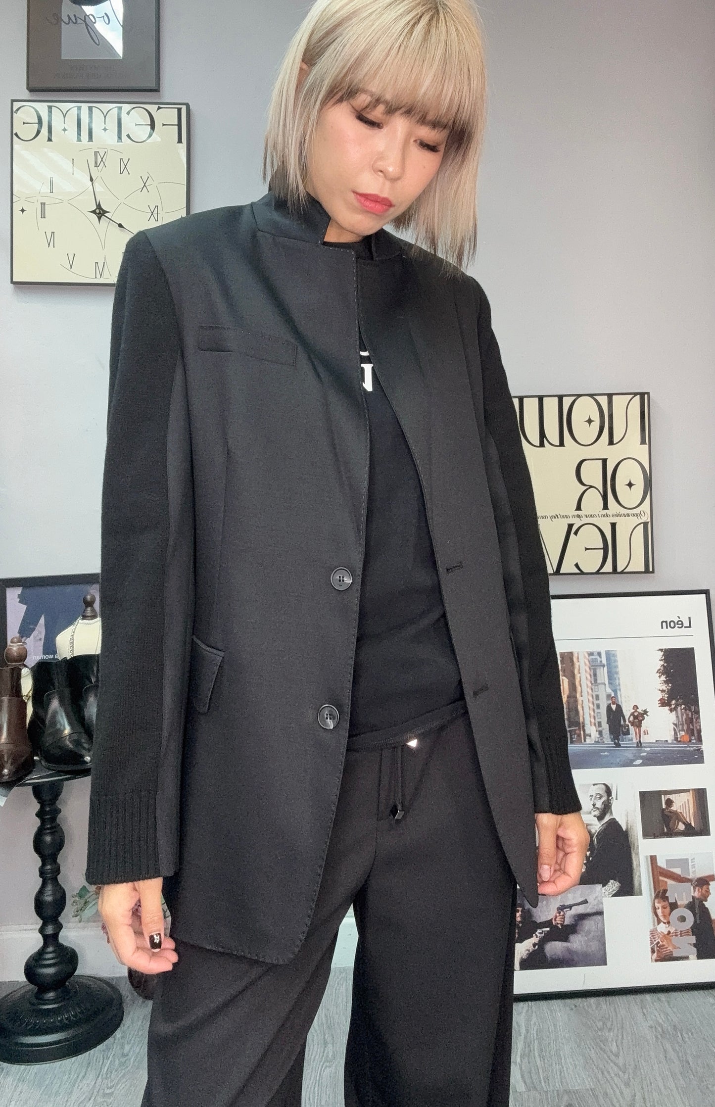 Fine wool fit size blazer