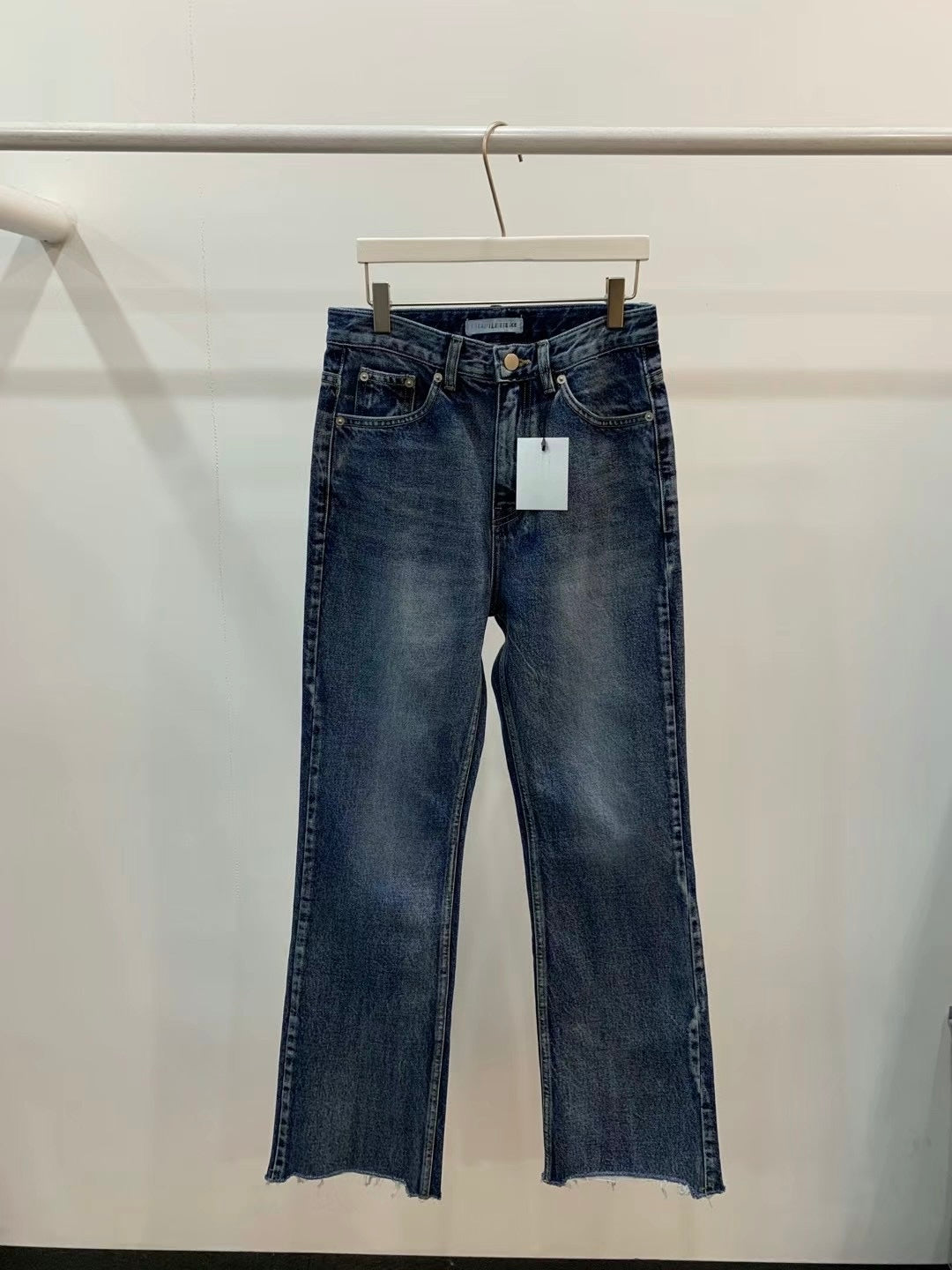 (-40%)Midi waisted slim jeans