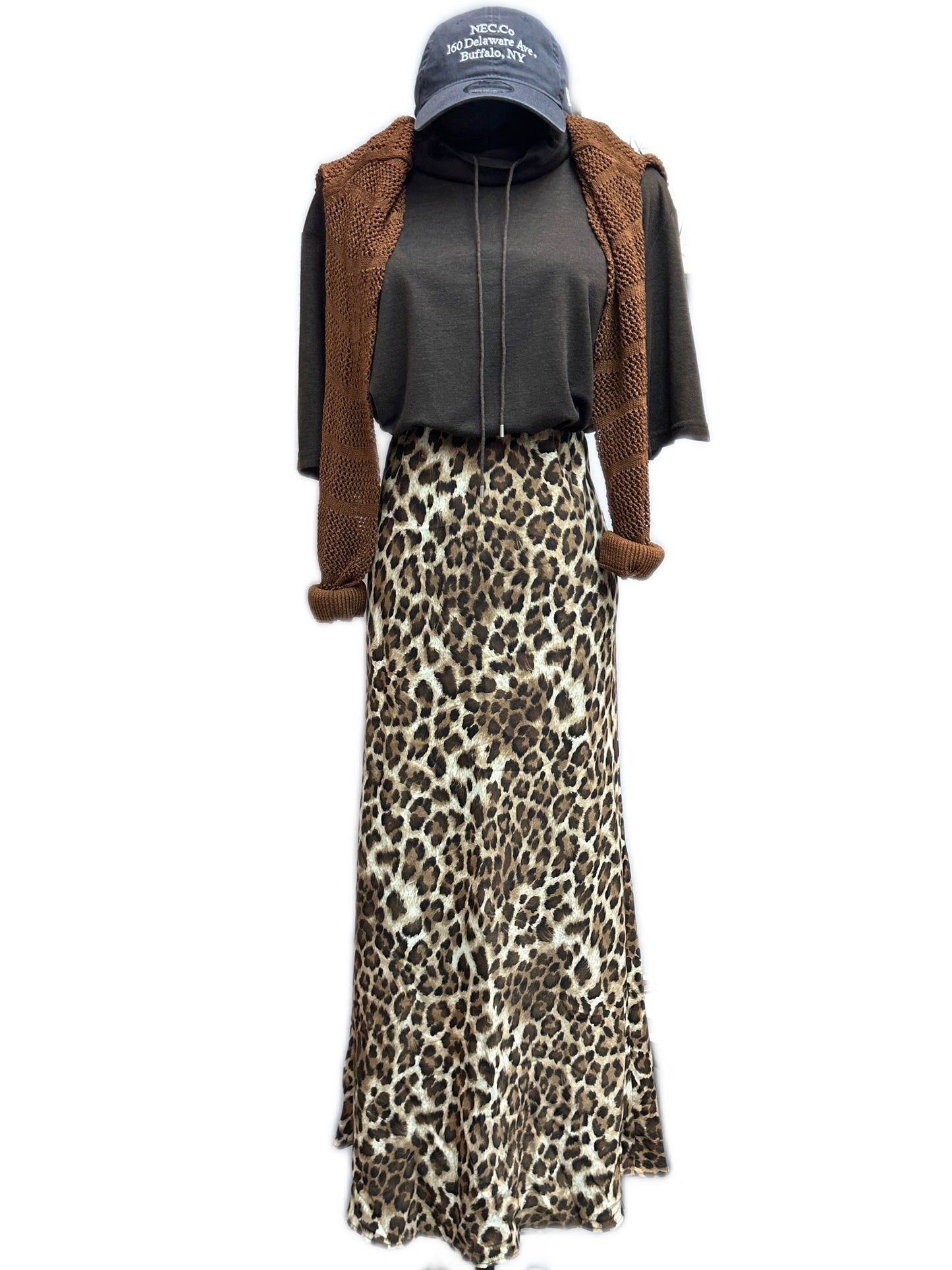Leopard print skirt