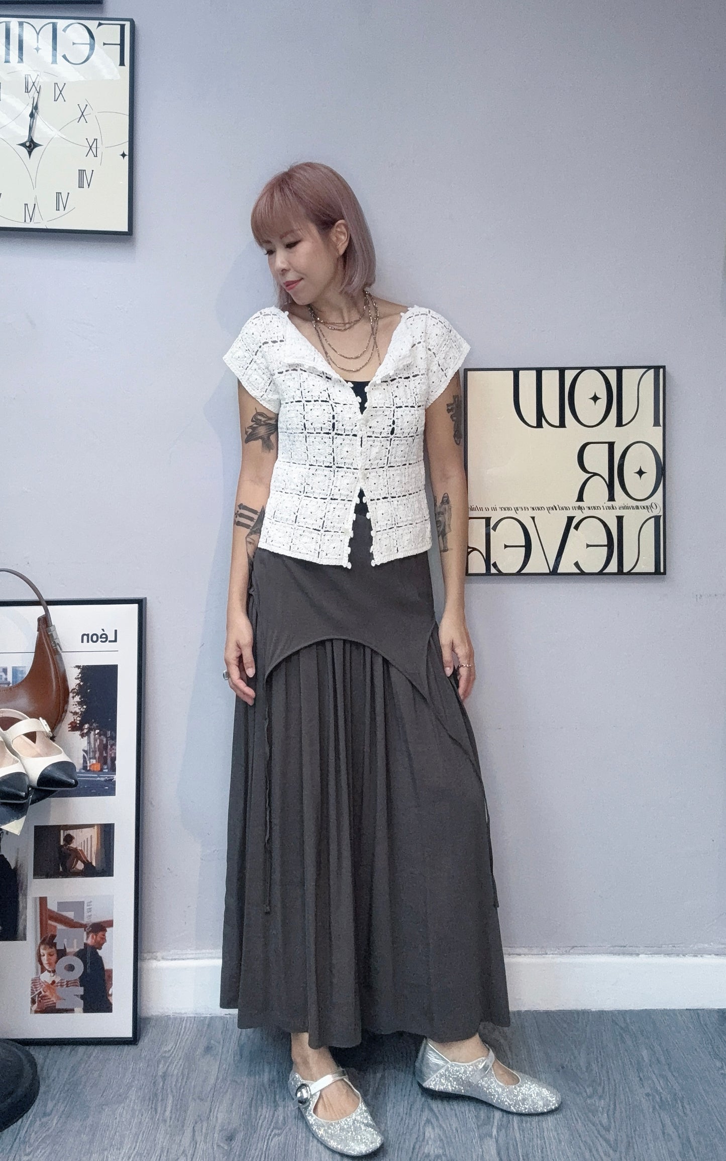 (-20%)Embrodiery short outer #00832