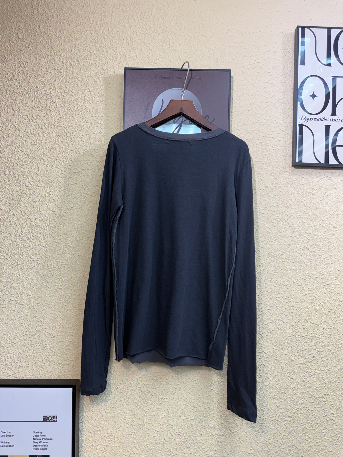 Double v neck front buttons tee #01042