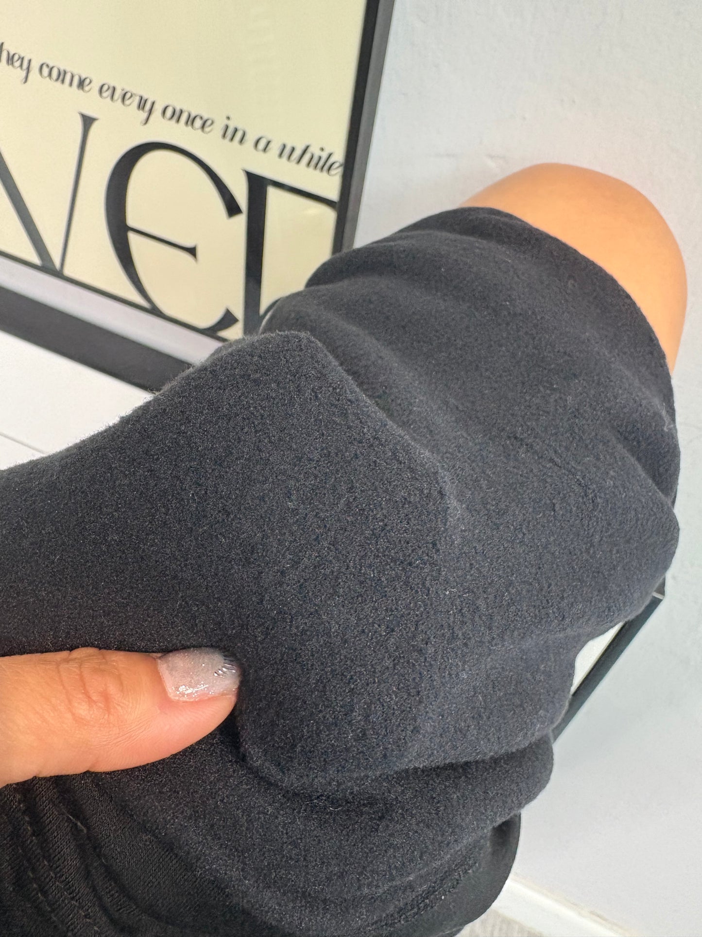 Space cotton slim fleece pants #00075