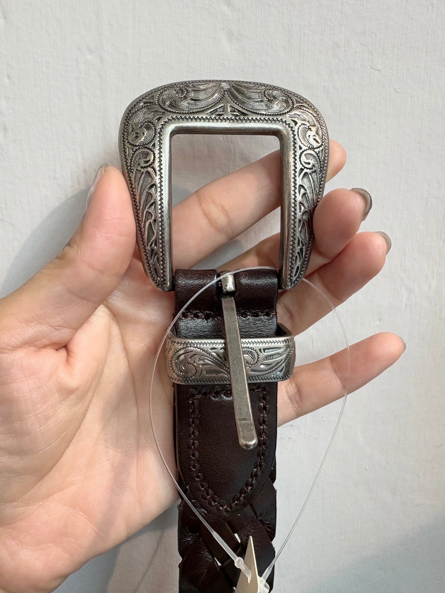 embossed buckle belt