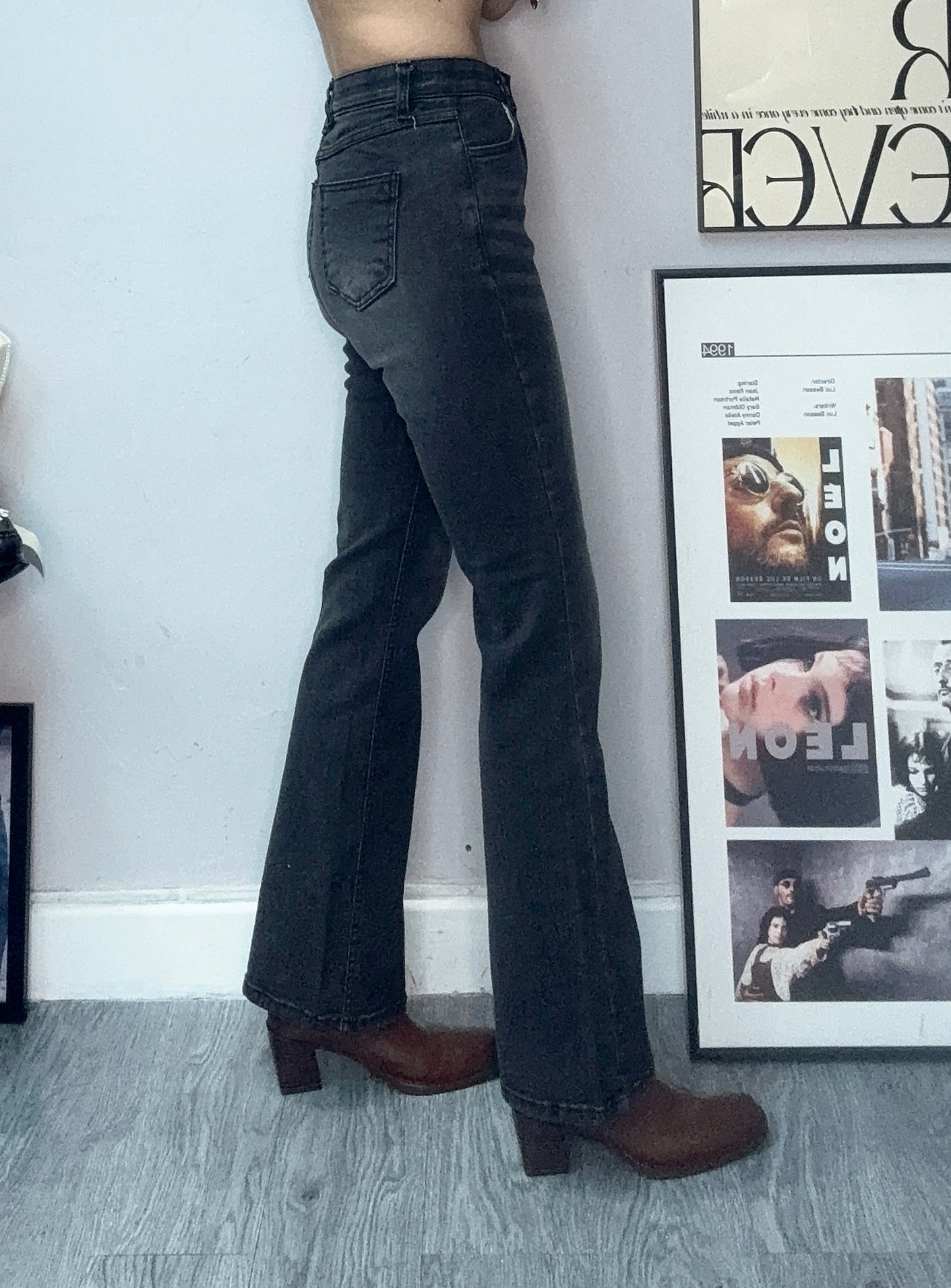 Elastic waist slim jeans #00188