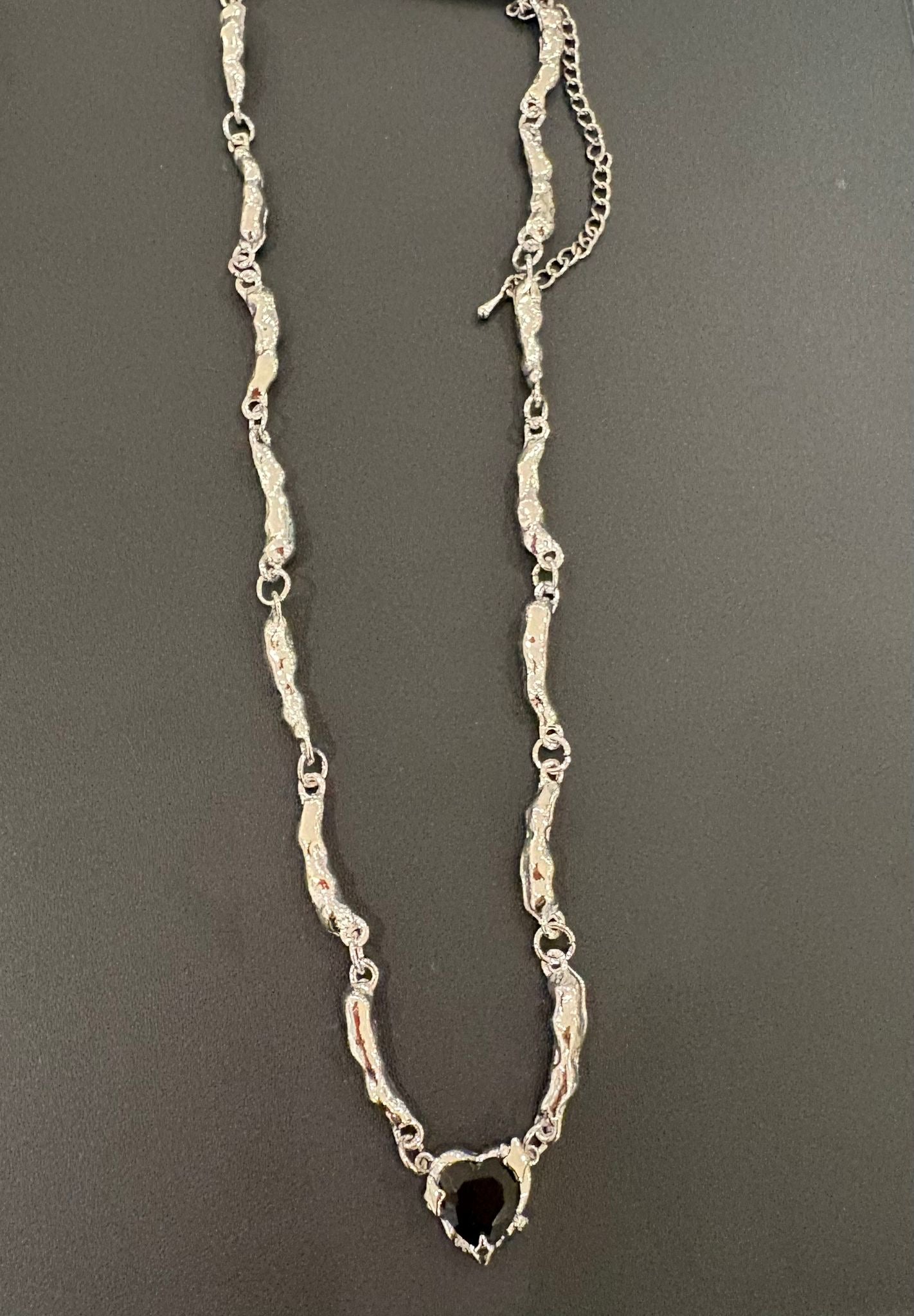 Black heart shape necklace